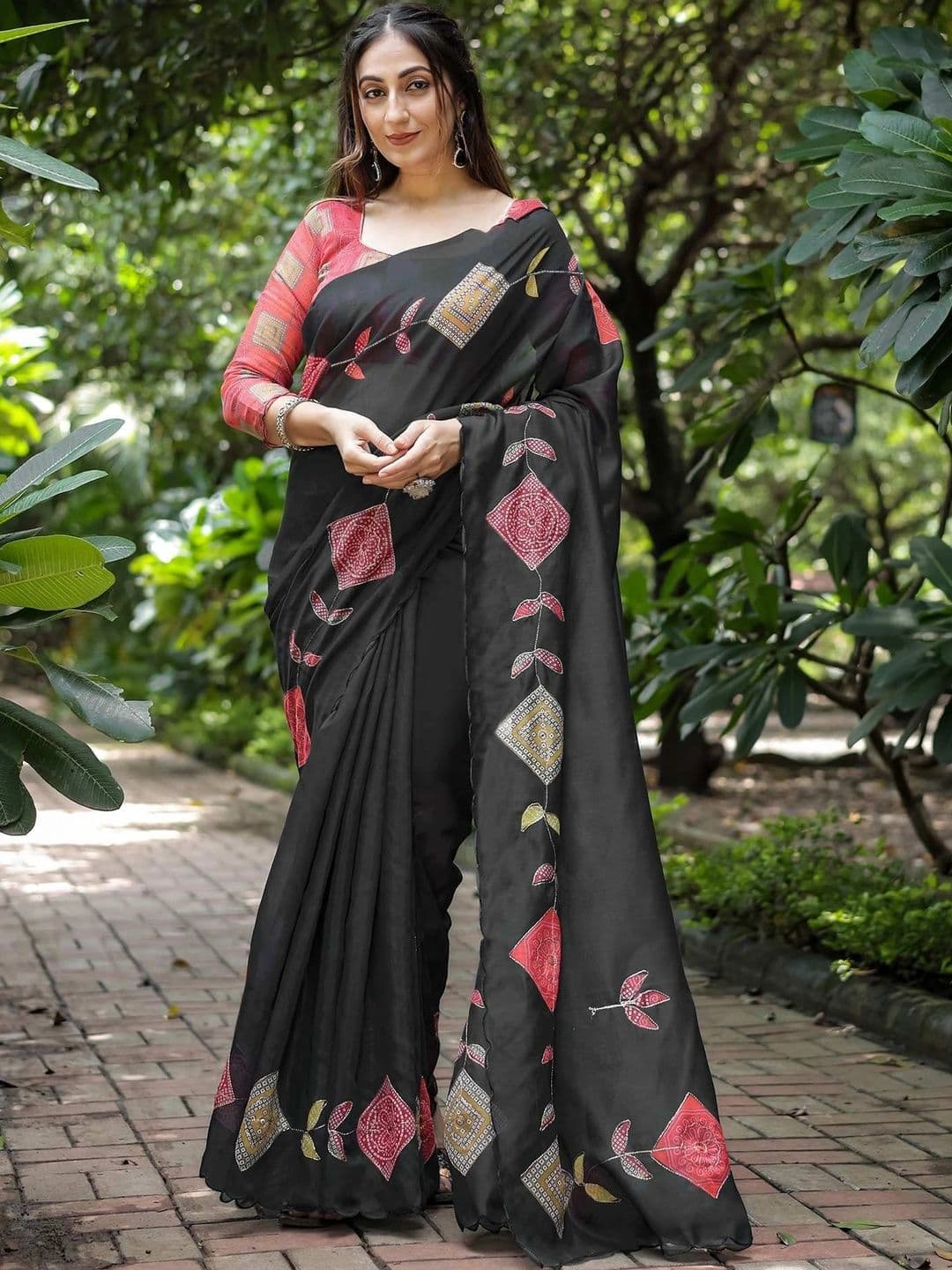 KALINI Silk Blend Kanjeevaram Saree - view 1