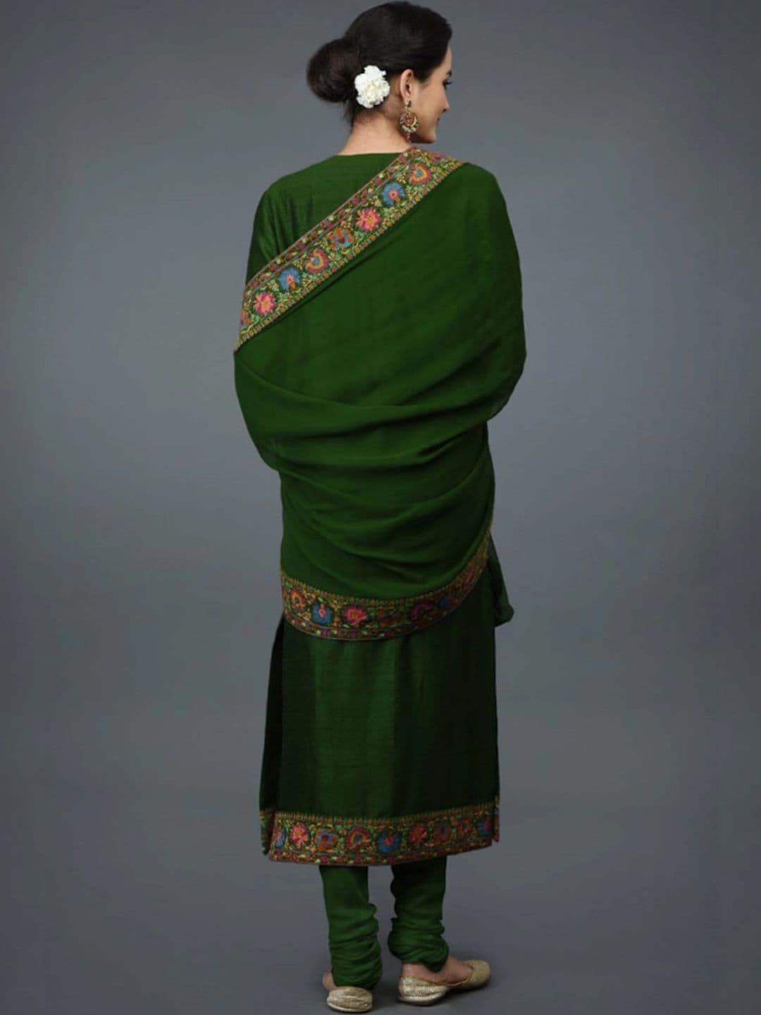 Anouk Women Ethnic Motifs Regular Thread Work Kurta with Churidar & With Dupatta thumbnail 6
