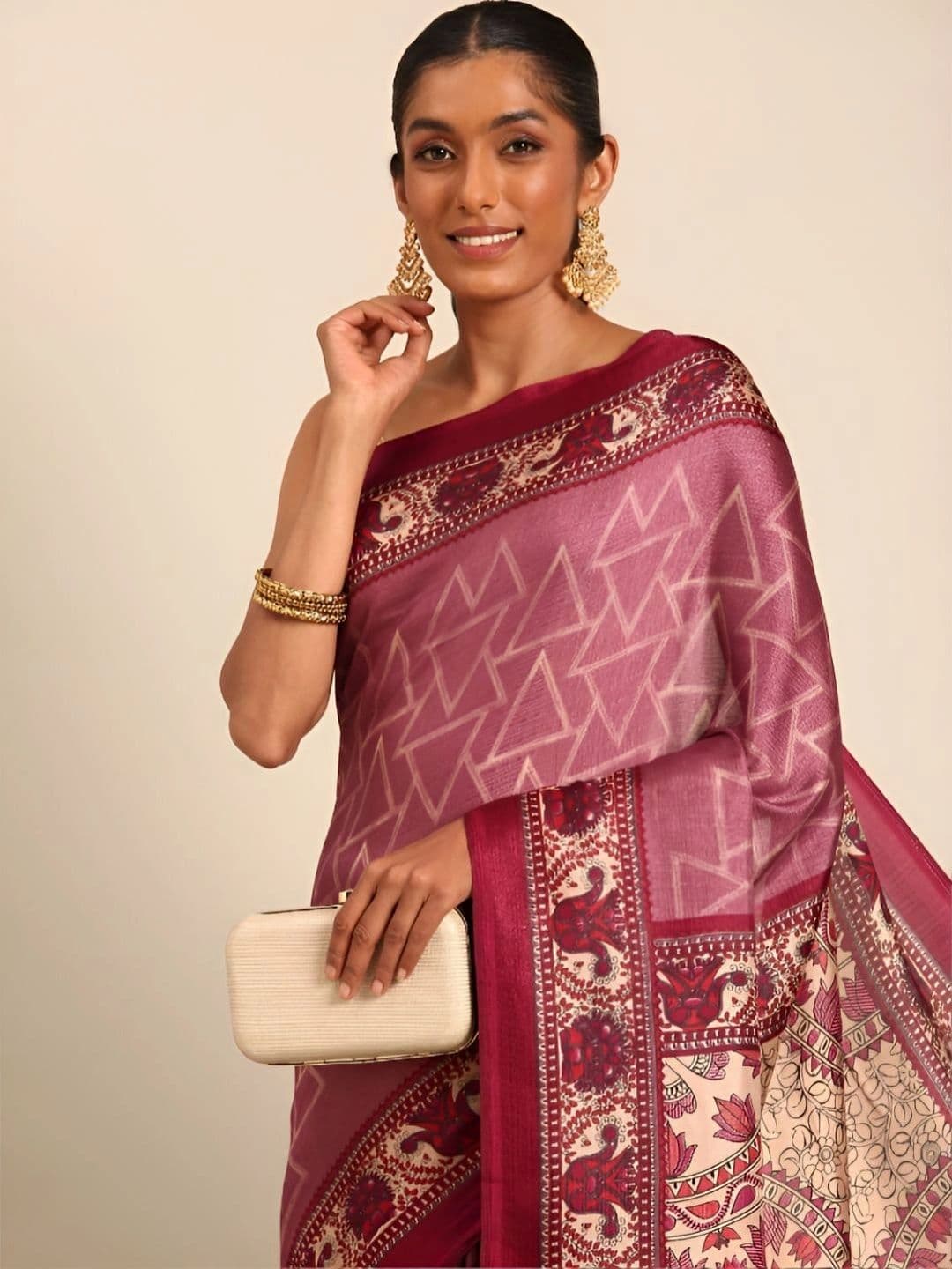 Taashi Kalamkari Tussar Saree thumbnail 4