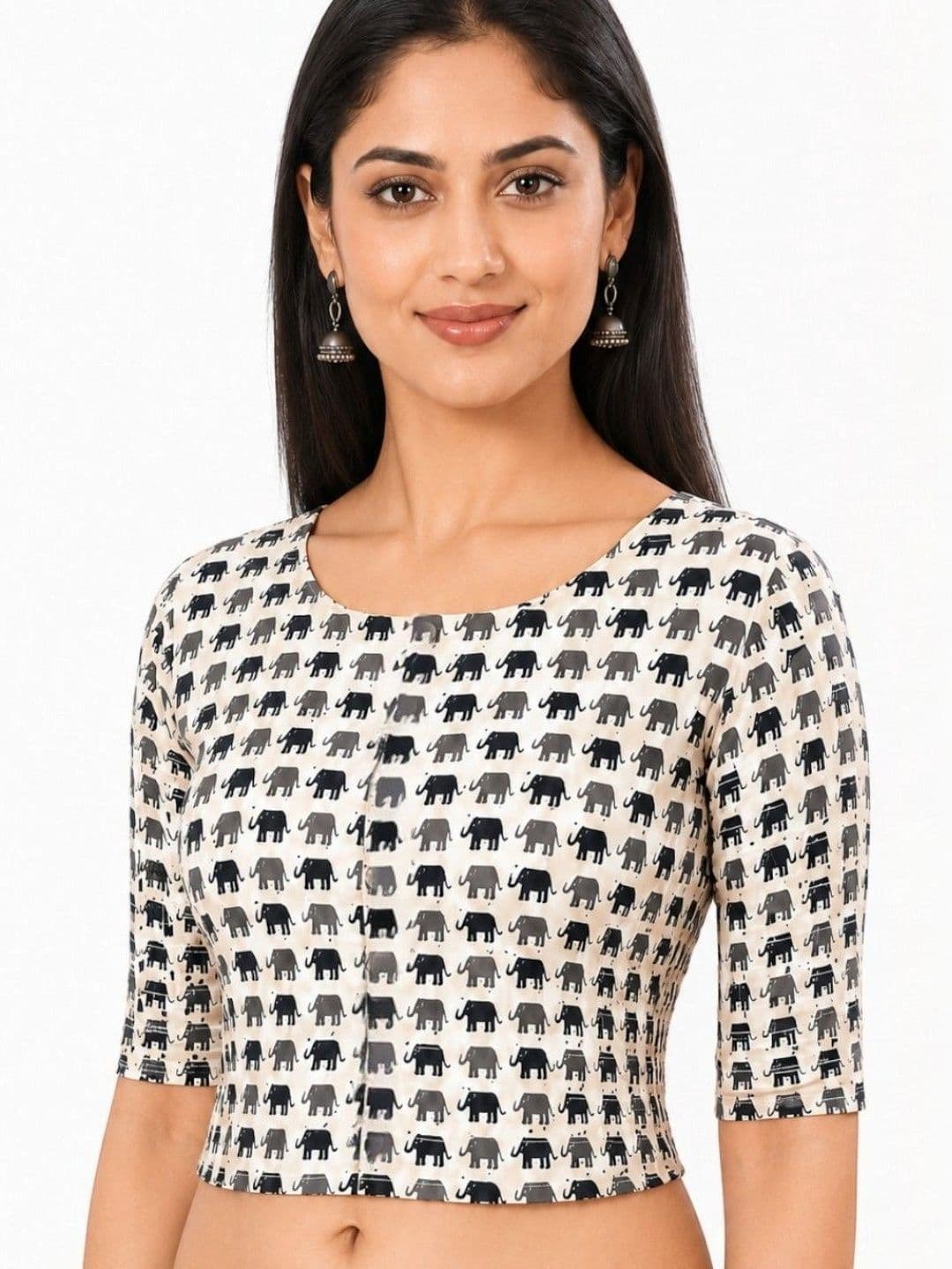 Biyu Cotton Printed Saree Blouse thumbnail 4