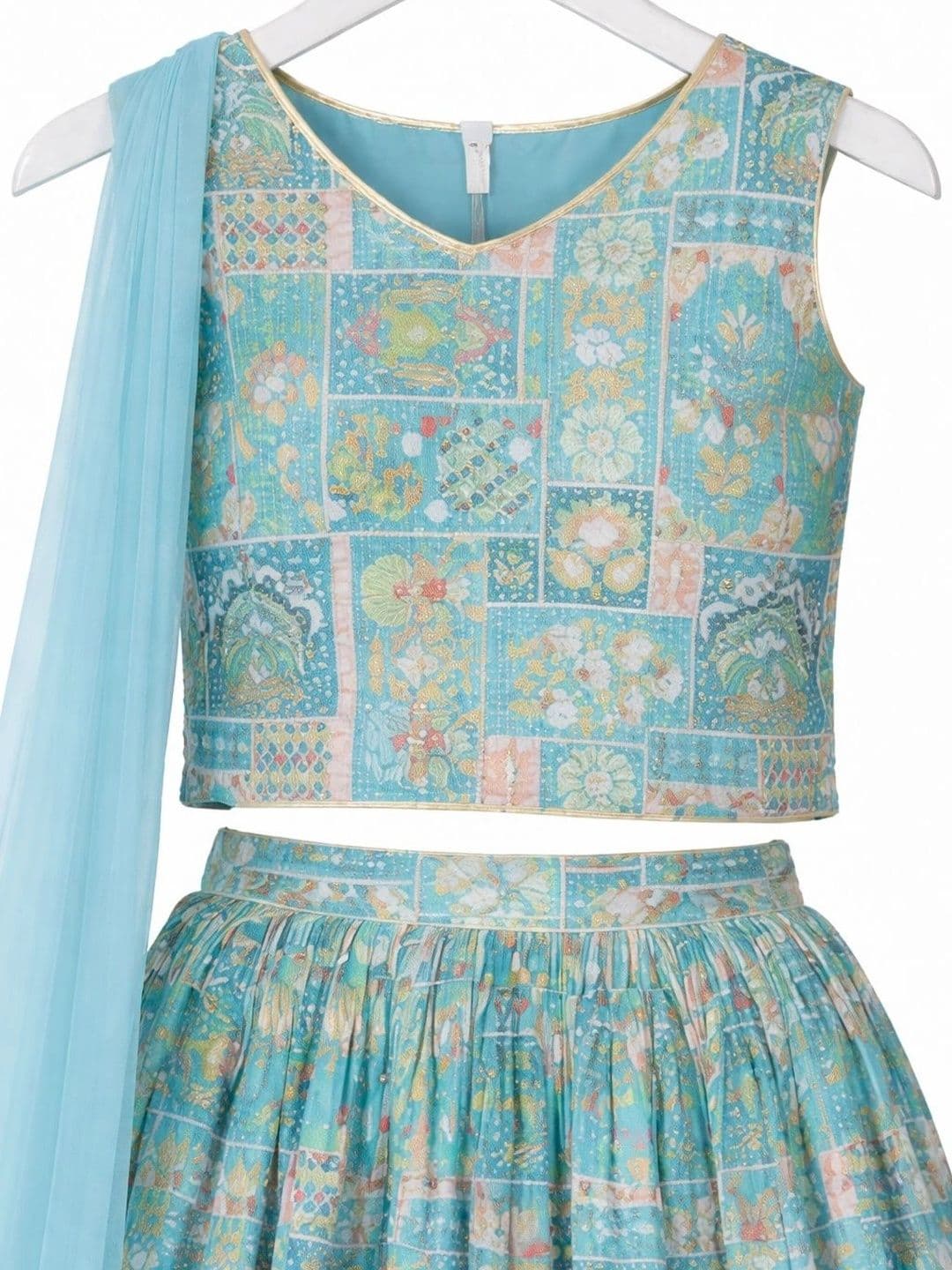 BAESD Girls Printed Ready to Wear Lehenga & thumbnail 4