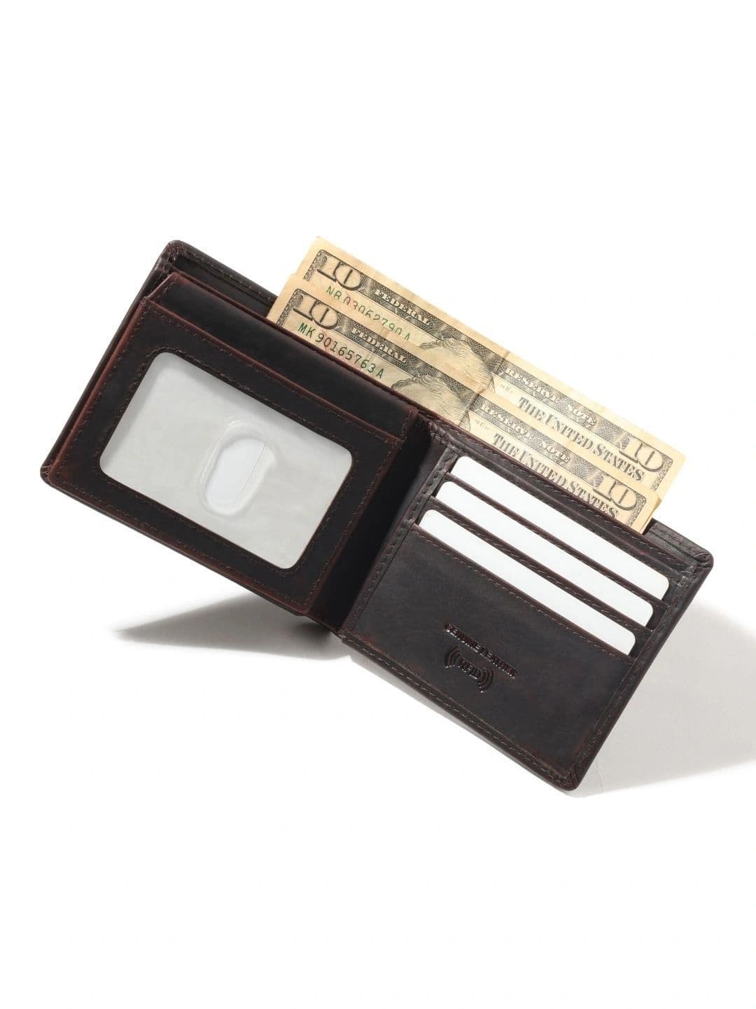 OAKLYN Men Printed Leather Two Fold Wallet thumbnail 3