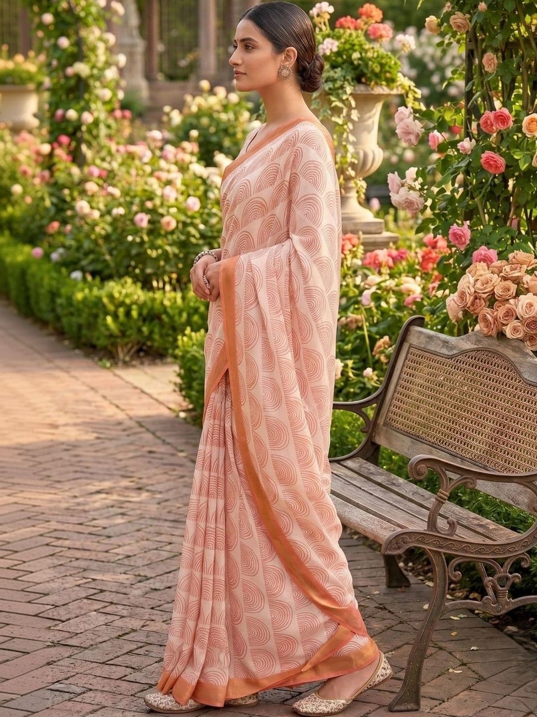 BORAD FASHION Designer Chanderi Saree thumbnail 3