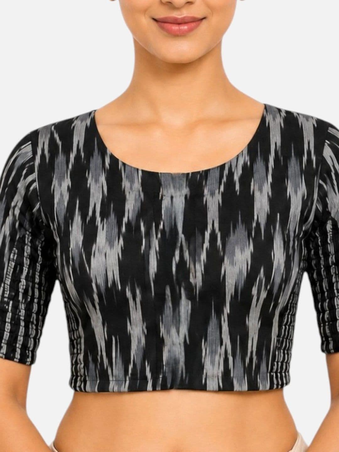 Biyu Cotton Printed Saree Blouse thumbnail 5