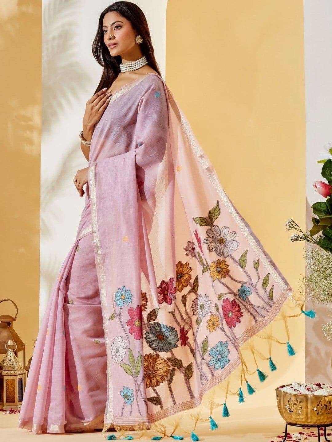 kasee Floral Designer Saree thumbnail 7
