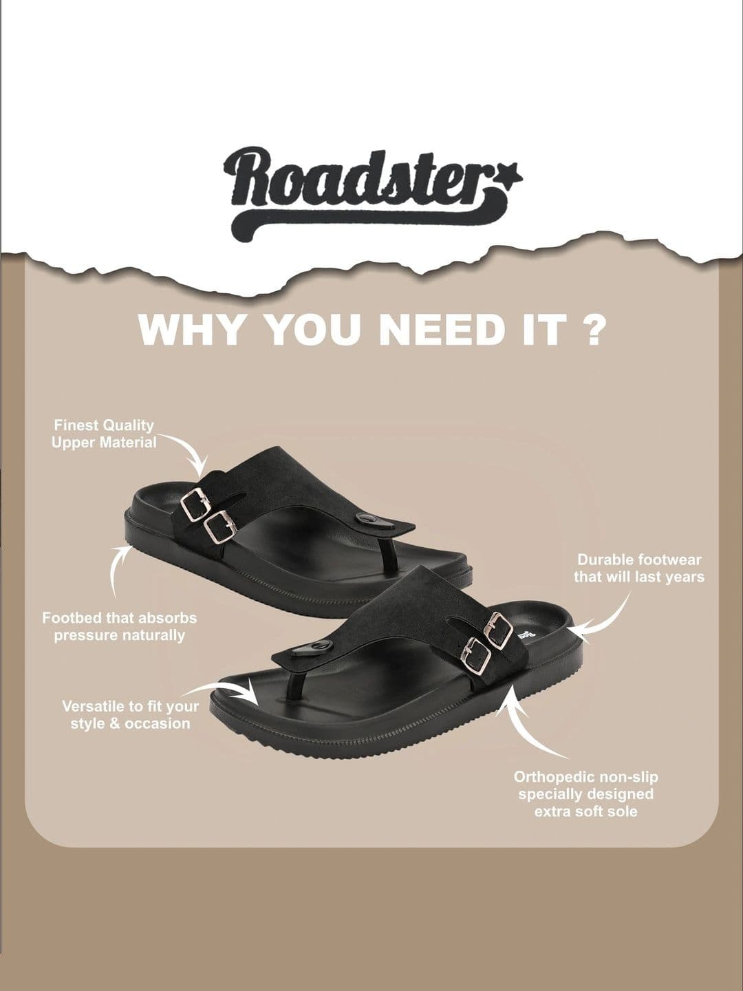 Roadster Men Thong Flip-Flops thumbnail 3