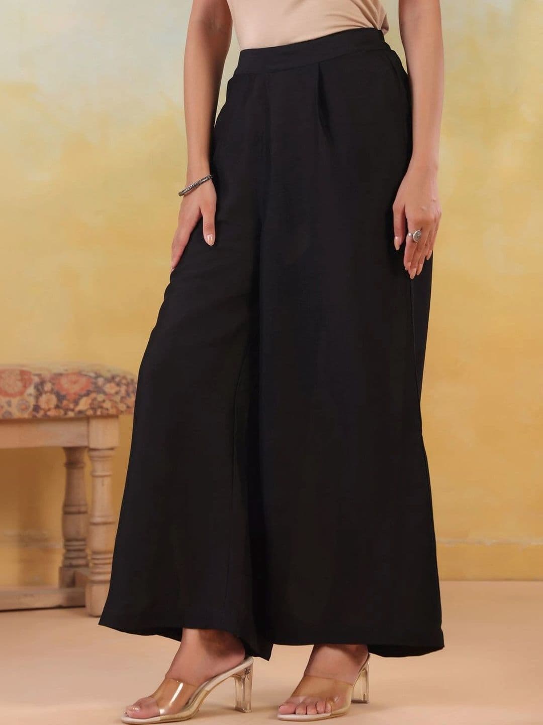 JAIPUR KURTI LUXE Women Knitted Ethnic Palazzos thumbnail 4