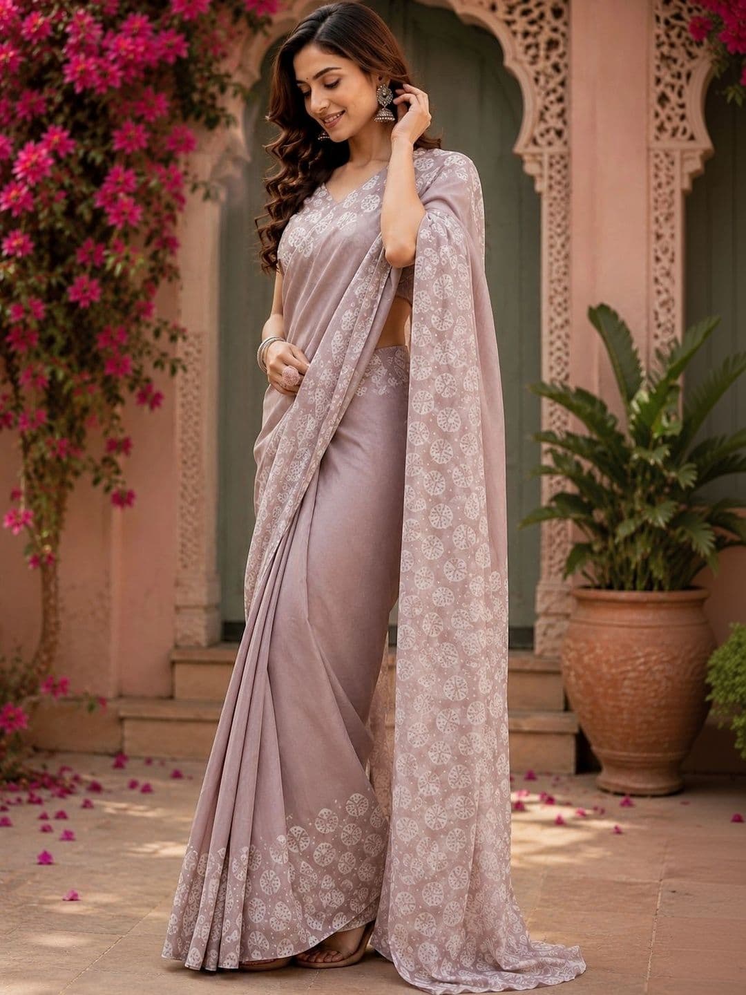BORAD FASHION Designer Chanderi Saree thumbnail 2