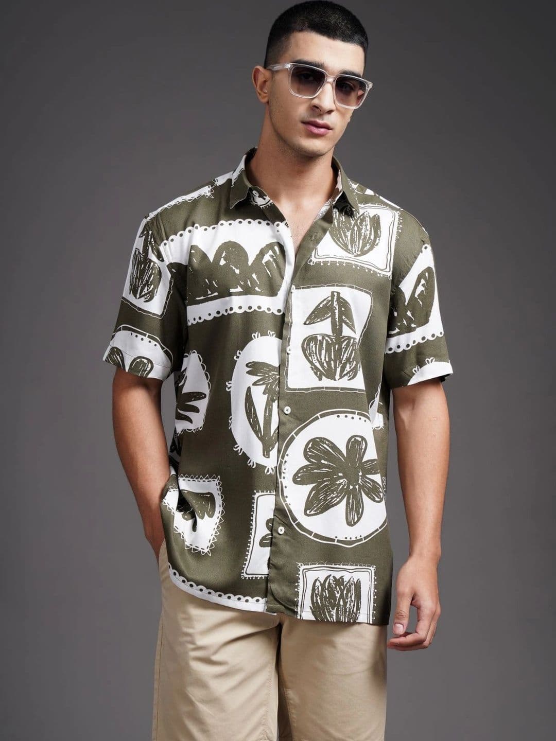 PAUL STREET Men Relaxed Printed Casual Shirt thumbnail 5