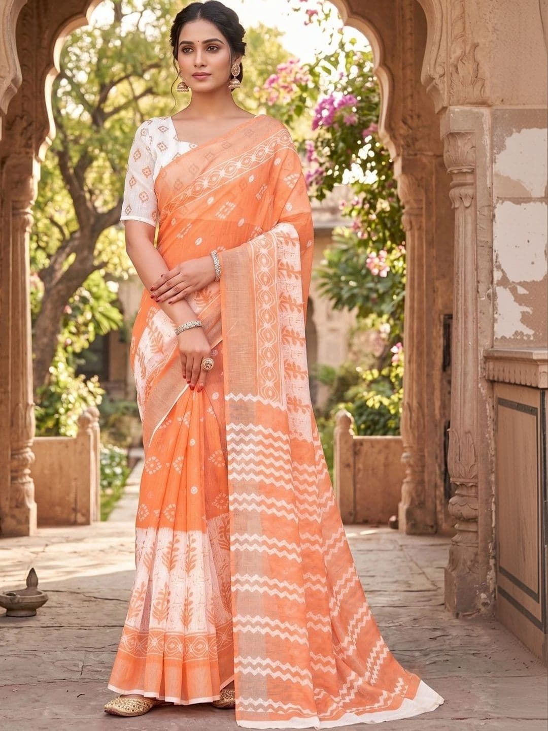 BORAD FASHION Designer Chanderi Saree - view 1