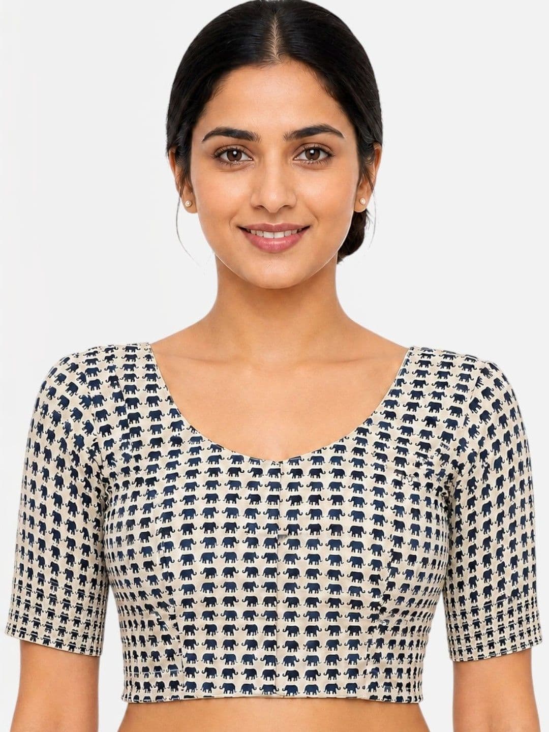 Biyu Cotton Printed Saree Blouse - view 1