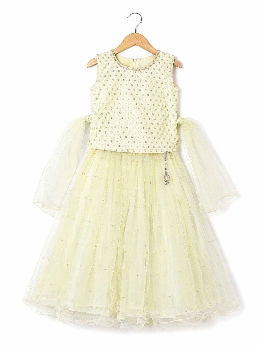 BAESD Girls Embellished Sequinned Ready to Wear Lehenga & thumbnail 2