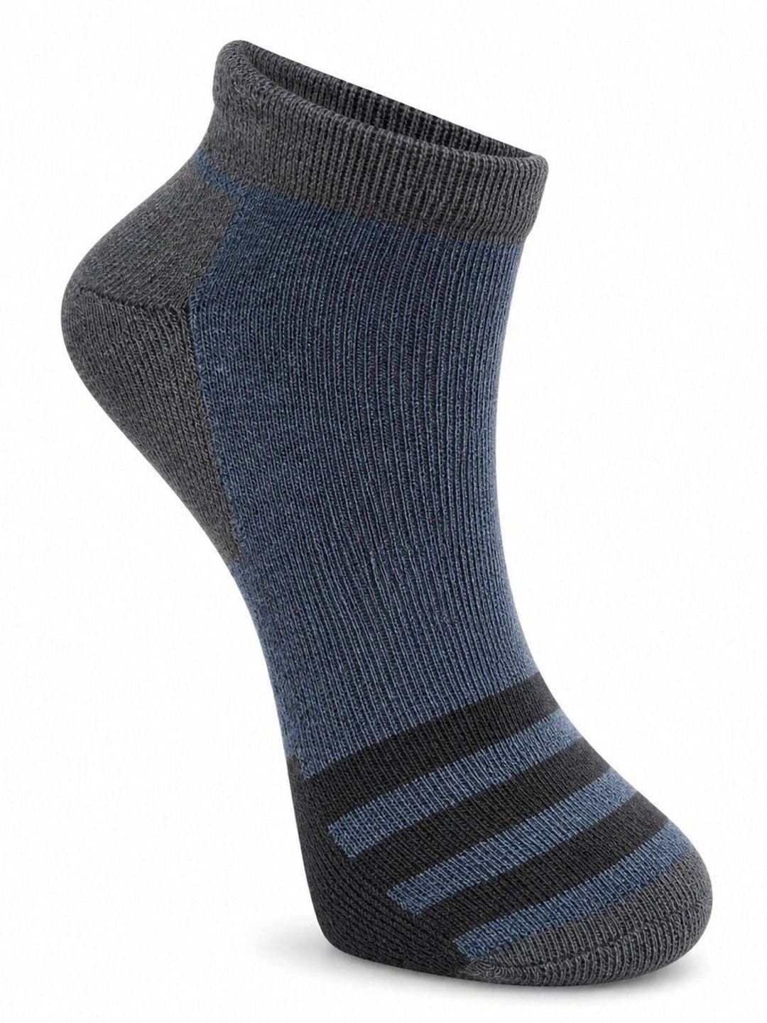 HRX by Hrithik Roshan Unisex Pack of 5 Cotton Blend Assorted Striped Ankle Length Socks thumbnail 5