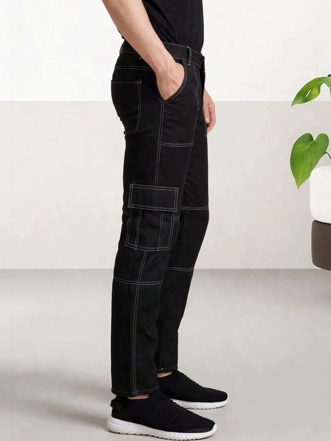 FLARING Men Classic Regular Fit Mid-Rise Stretchable Jeans thumbnail 4