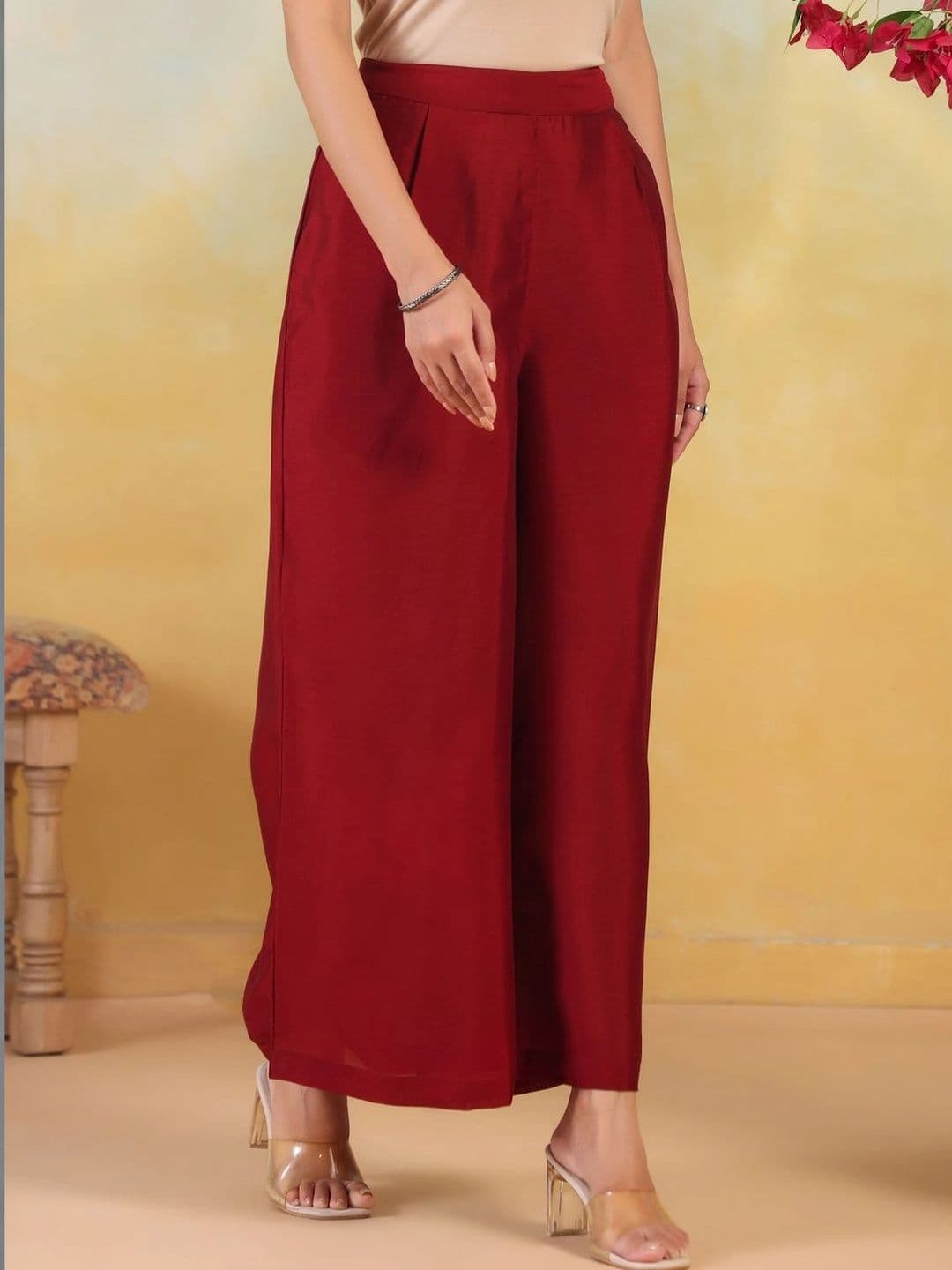 JAIPUR KURTI LUXE Women Knitted Ethnic Palazzos thumbnail 4