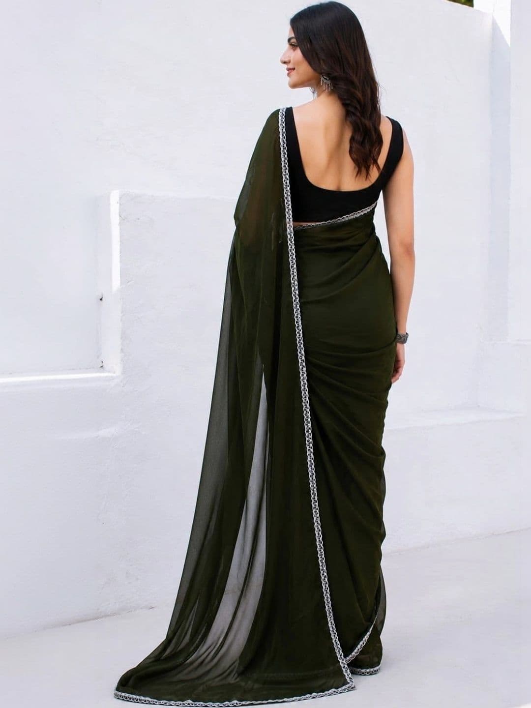 SHOPLANCE Poly Georgette Saree thumbnail 2