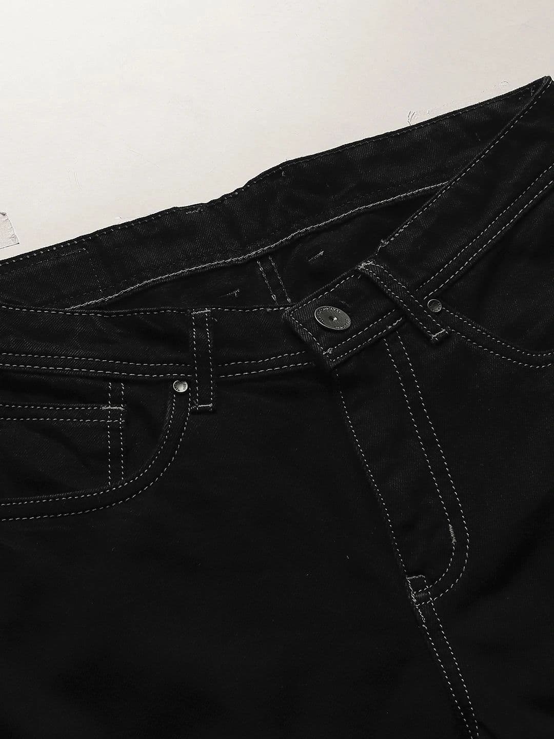 Klub Fox Men Straight Fit Mid-Rise Stretchable Jeans thumbnail 4