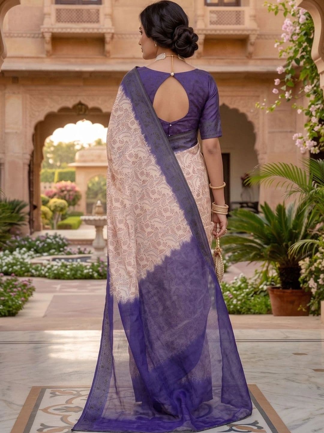 BORAD FASHION Designer Chanderi Saree thumbnail 3