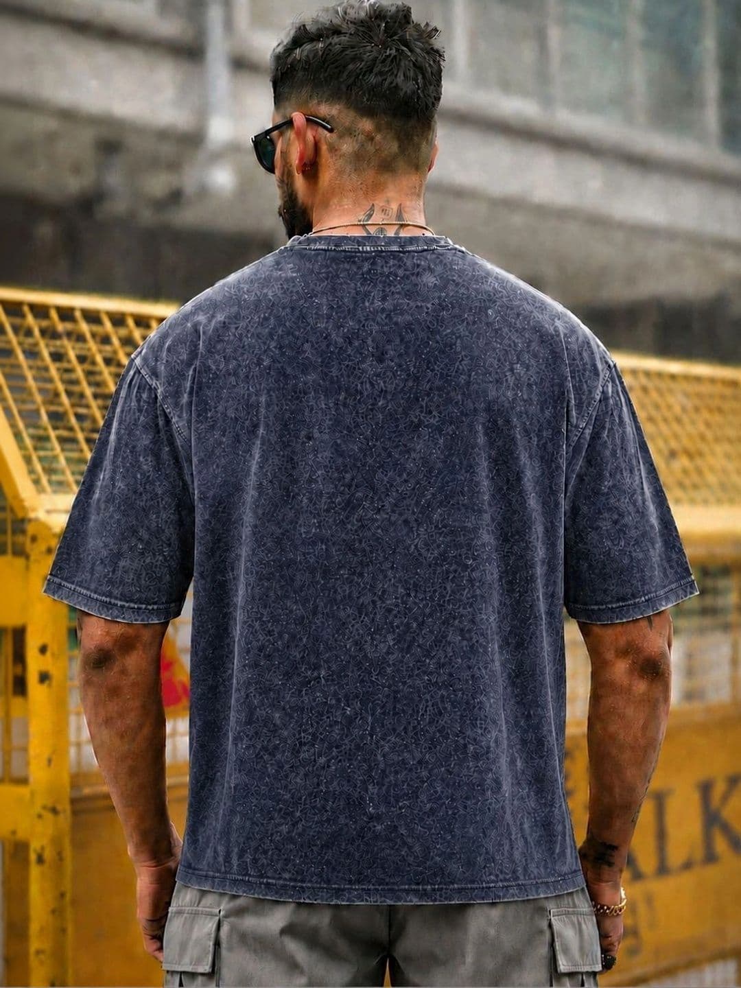 VELS CLOTHING Men Typography Printed Drop-Shoulder Sleeves Bio Finish T-shirt thumbnail 4