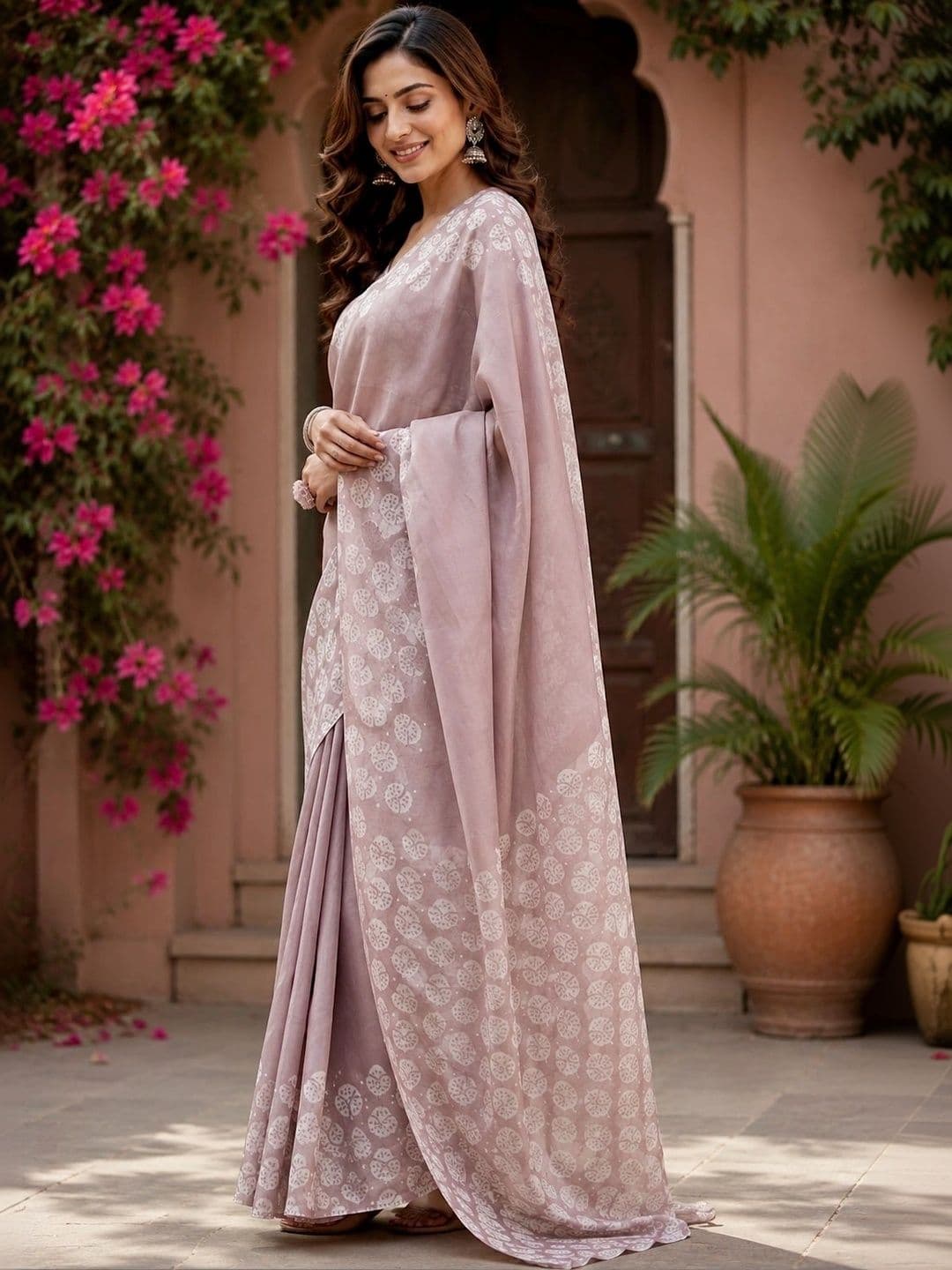 BORAD FASHION Designer Chanderi Saree thumbnail 3