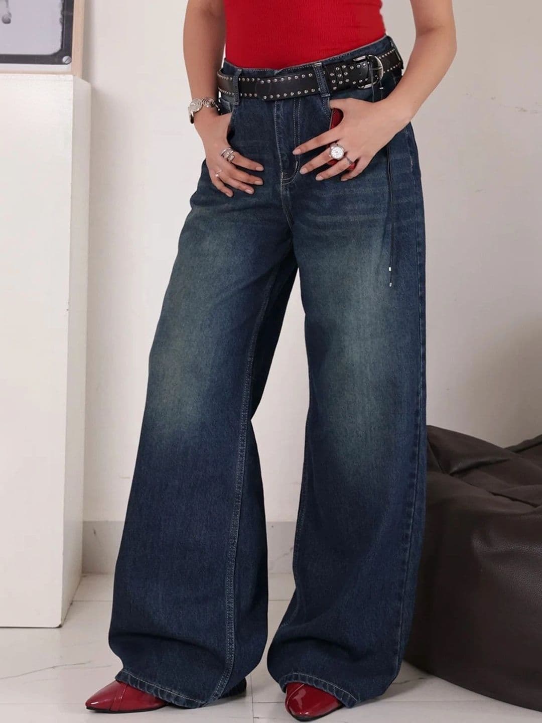 CORSICA Women High-Rise Low Distress Light Fade Jeans - view 1