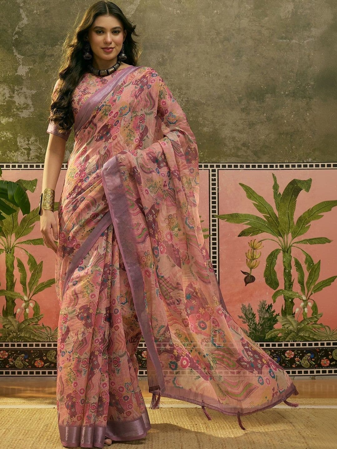 Suha Floral Saree - view 1