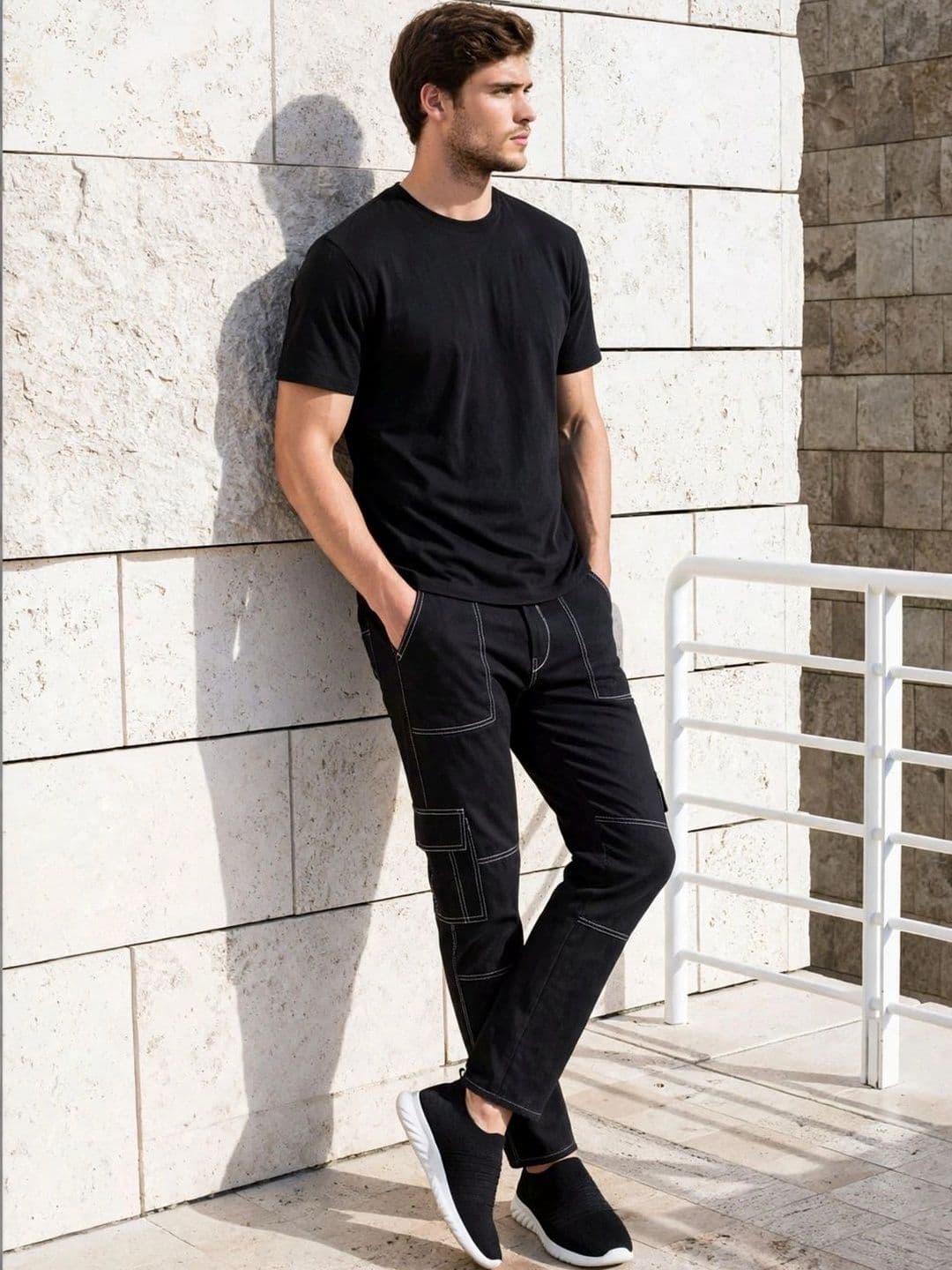 Moda Star Men Classic Regular Fit Mid-Rise Coated Stretchable Jeans thumbnail 2