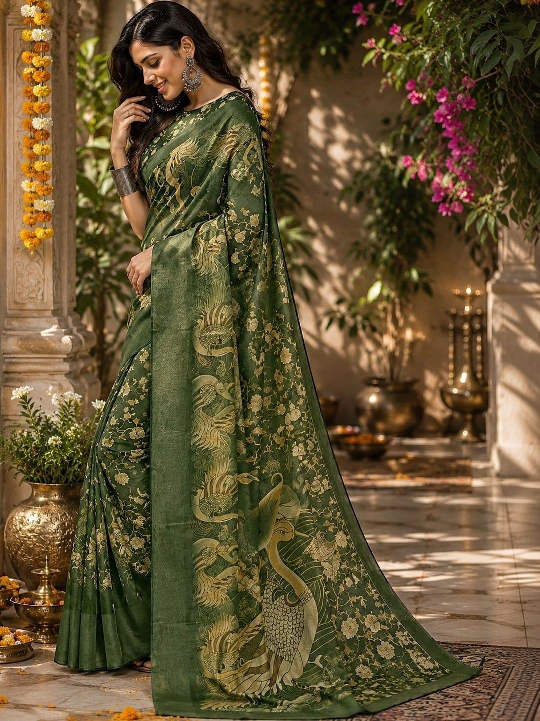 BORAD FASHION Women Paisley Designer Chanderi Saree - view 1