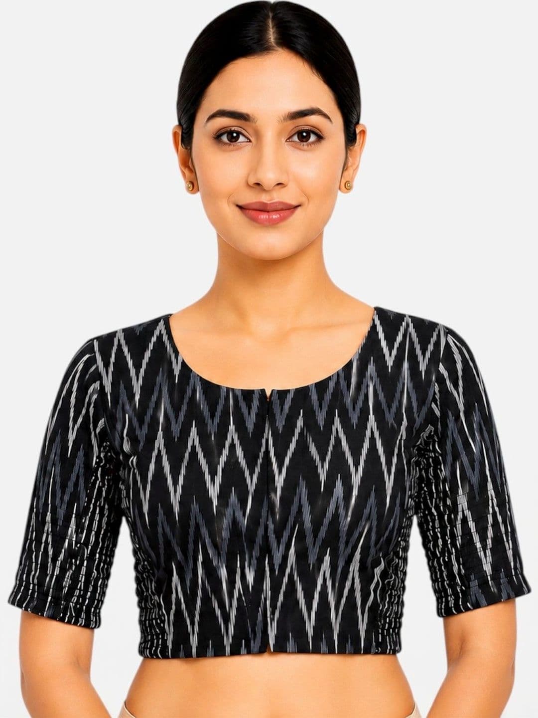 Biyu Cotton Printed Saree Blouse - view 1