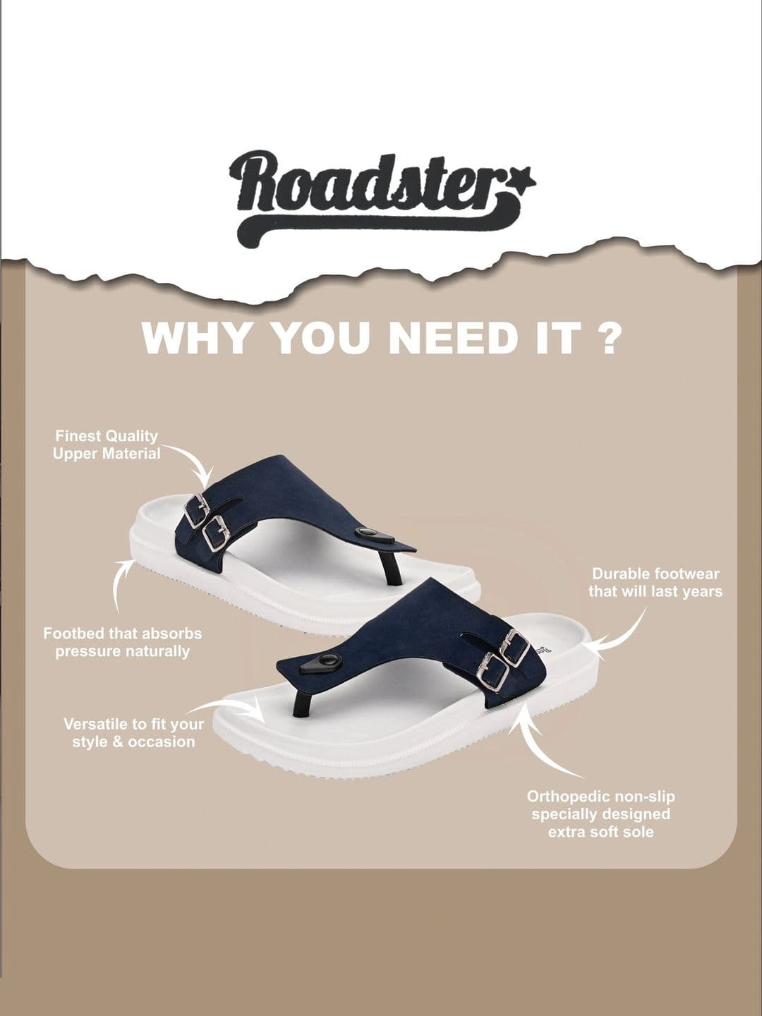 Roadster Men Thong Flip-Flops thumbnail 2
