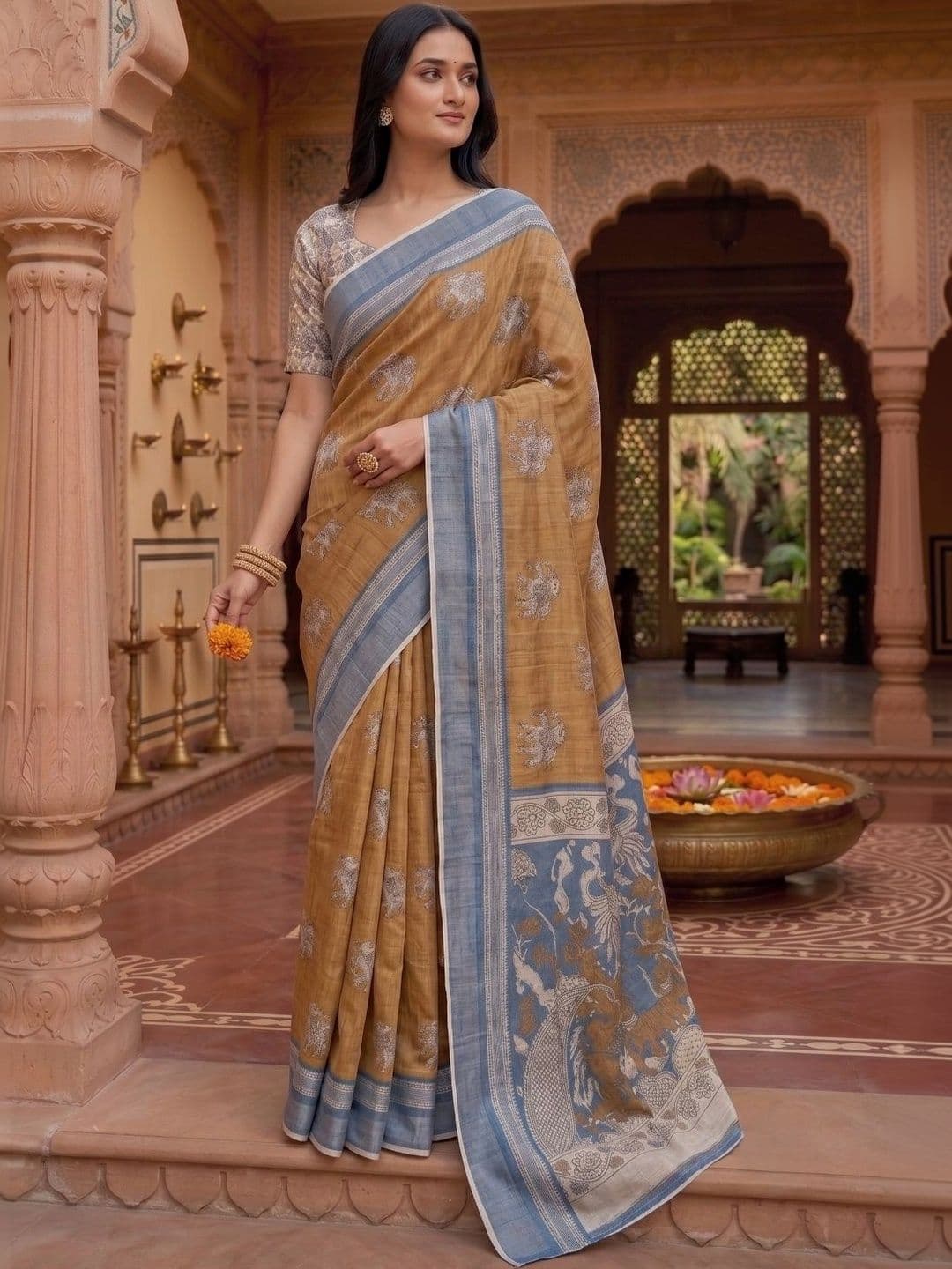 BORAD FASHION Women Kalamkari Designer Chanderi Saree - view 1