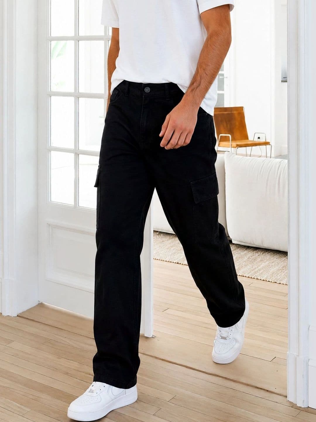 SZN Men Classic Relaxed Fit Mid-Rise Stretchable Jeans thumbnail 5