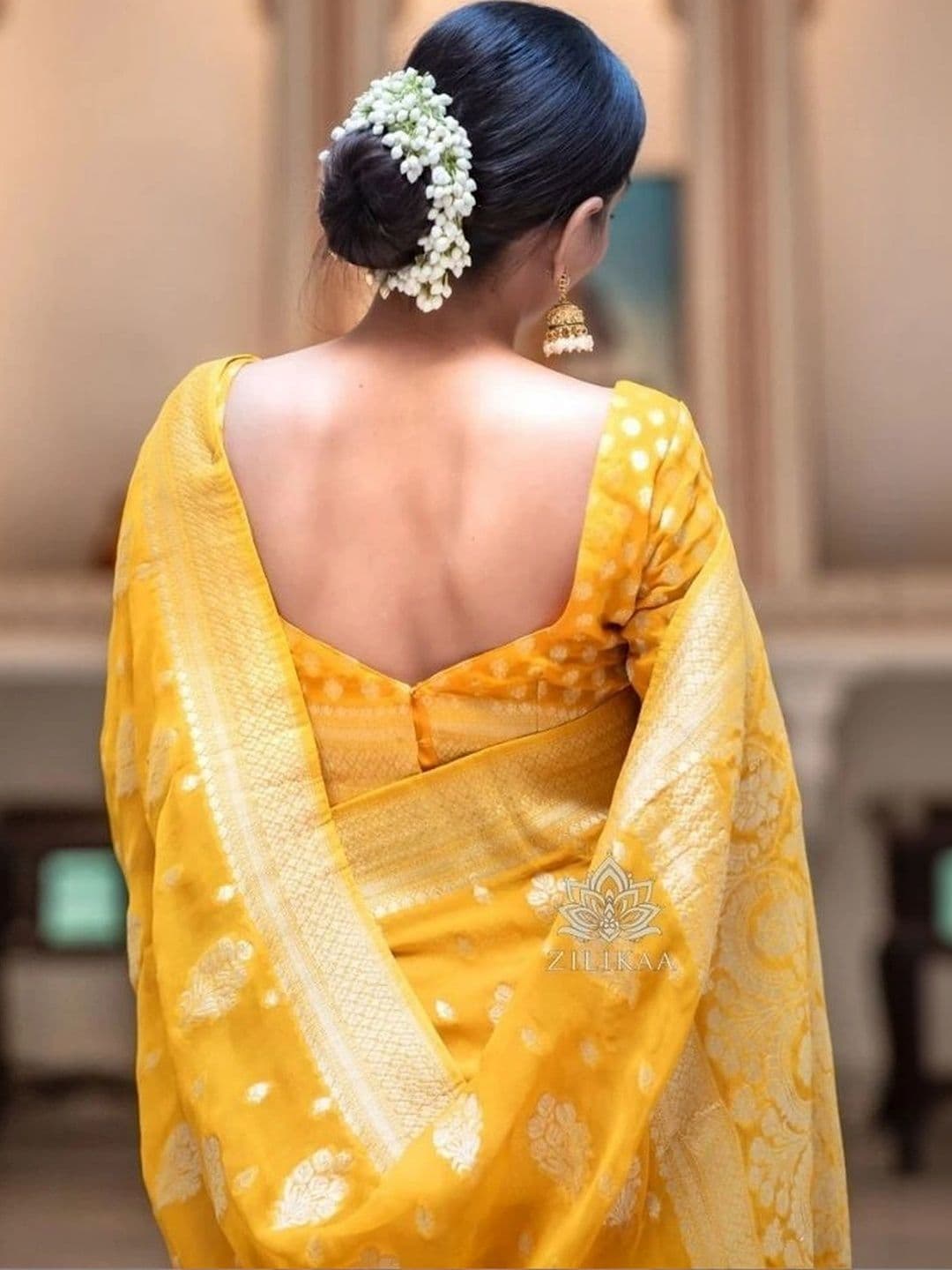 revika Woven Design Zari Art Silk Designer Kanjeevaram Saree thumbnail 6