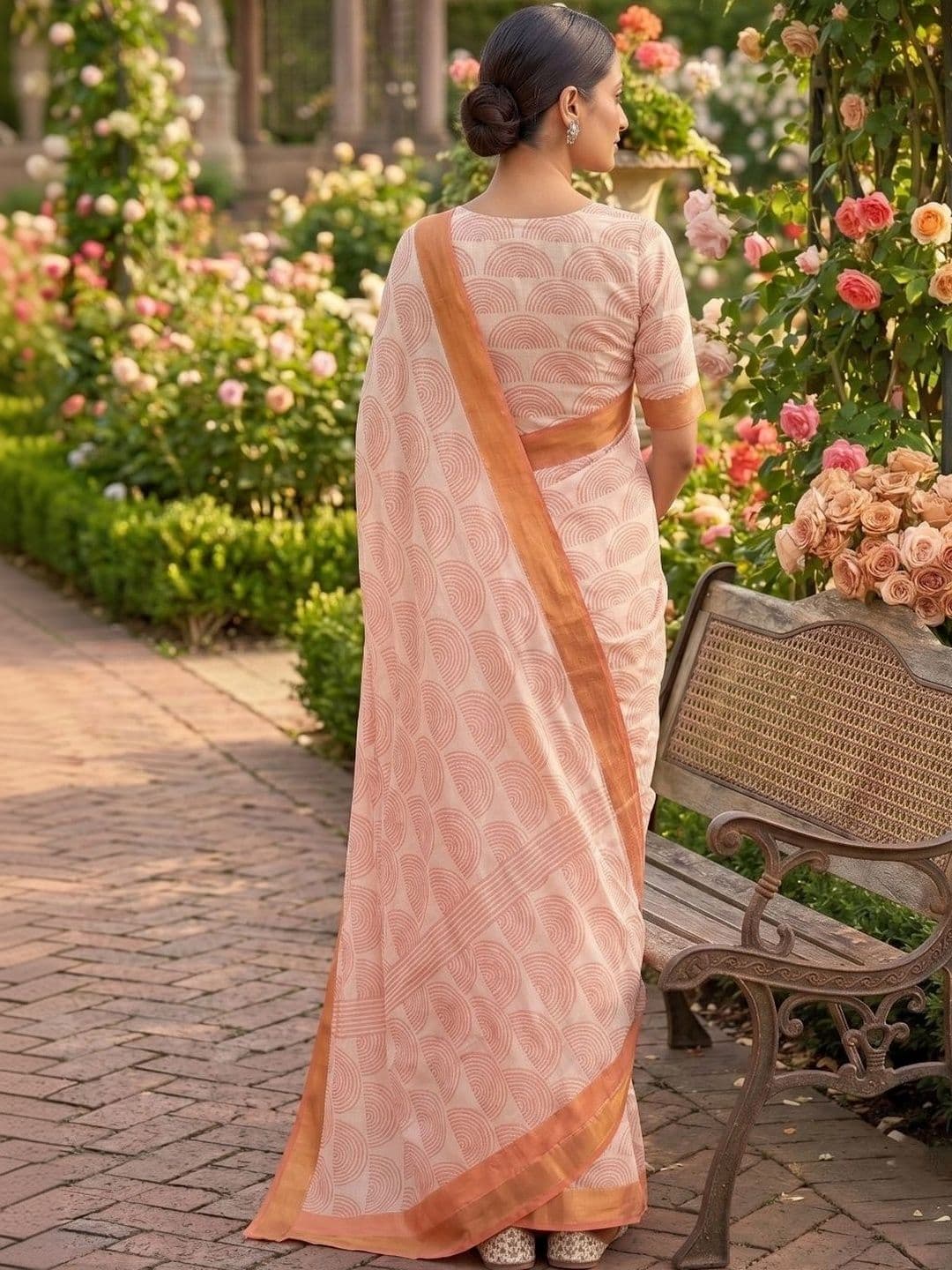 BORAD FASHION Designer Chanderi Saree thumbnail 4