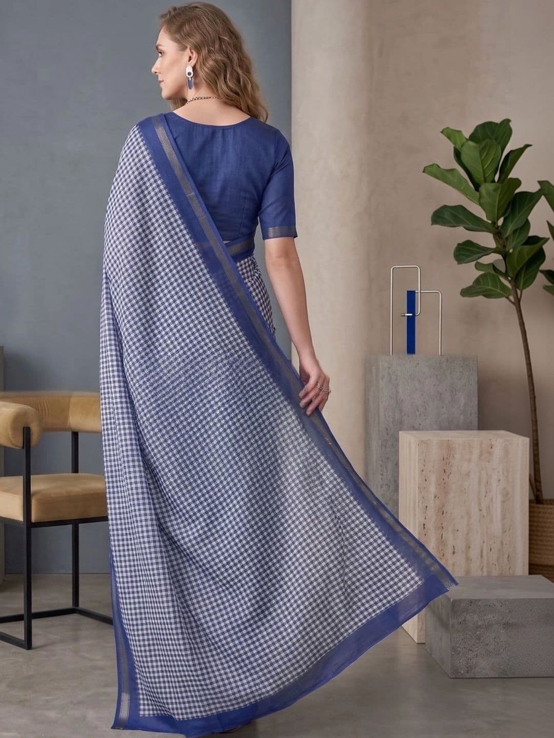 BORAD FASHION Women Designer Chanderi Saree thumbnail 4