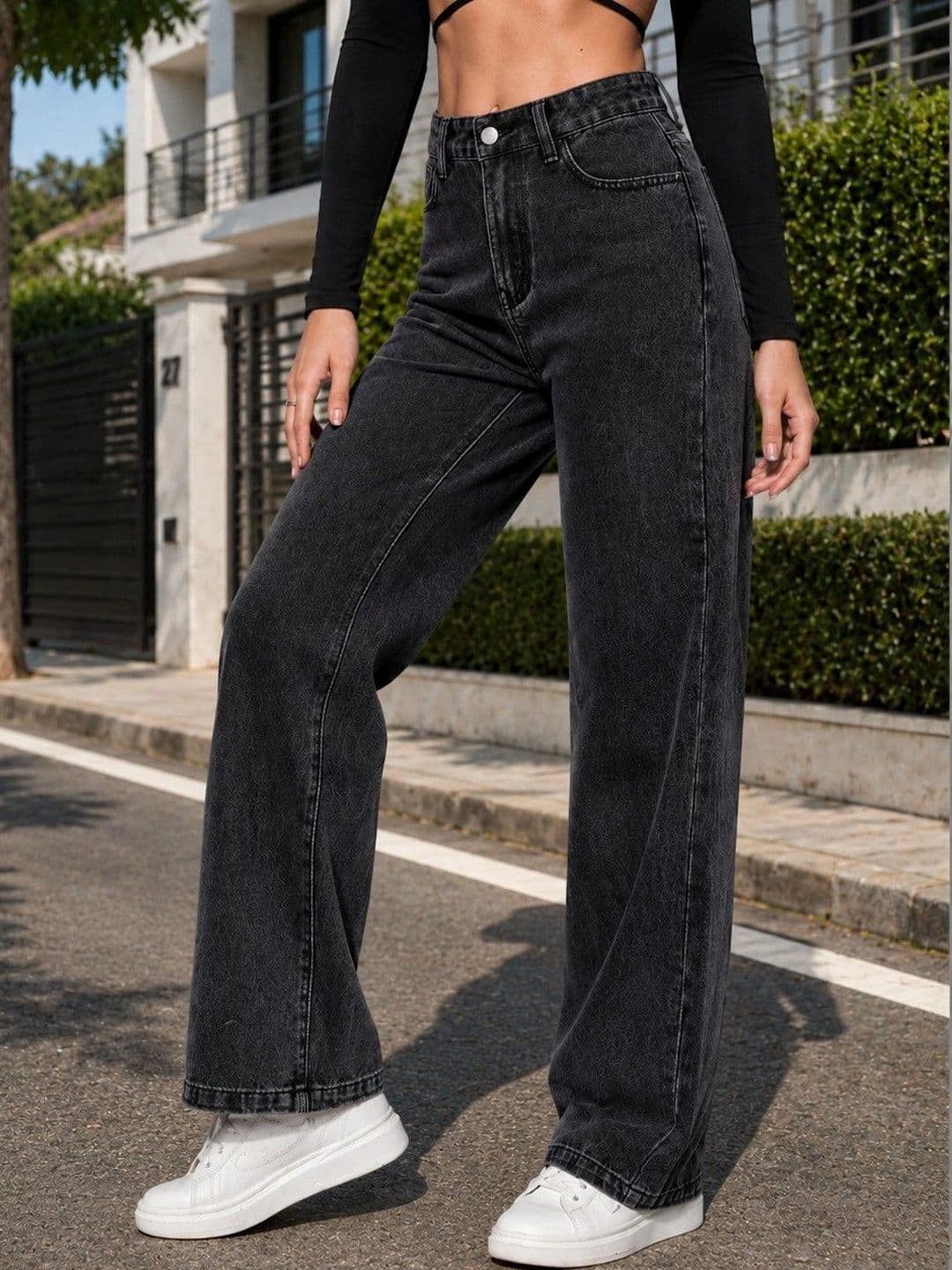 DENIMLOOK Women Flared High-Rise Jeans - view 1