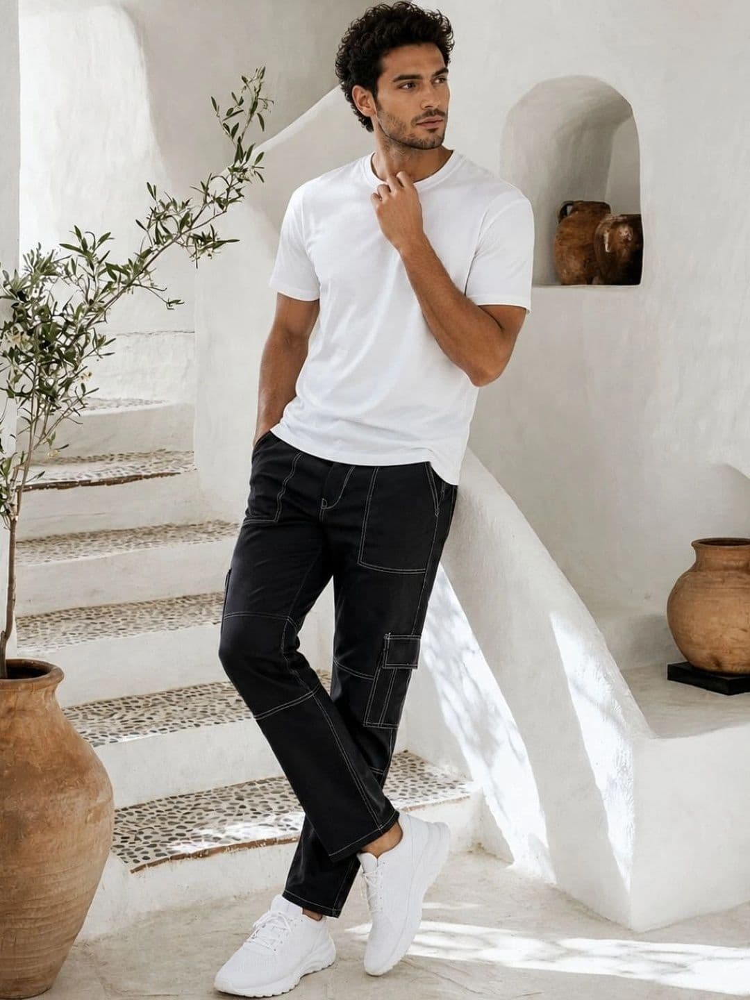 FLARING Men Classic Regular Fit Mid-Rise Stretchable Jeans thumbnail 3