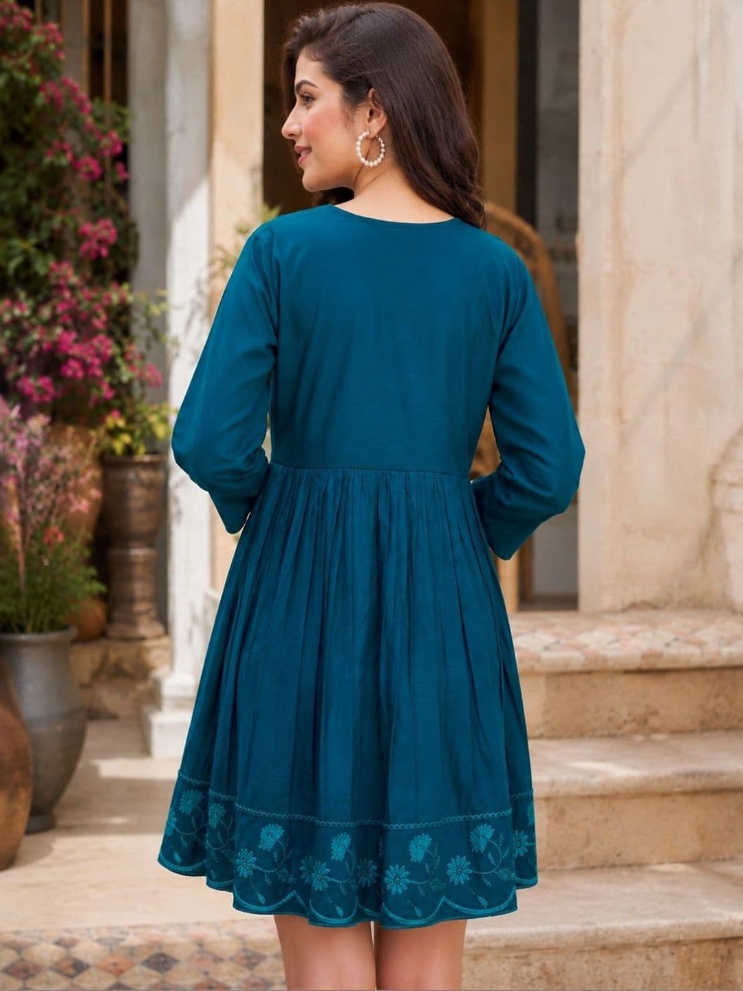 Kesudi Women Floral Embroidered Fit & Flare Dress thumbnail 5