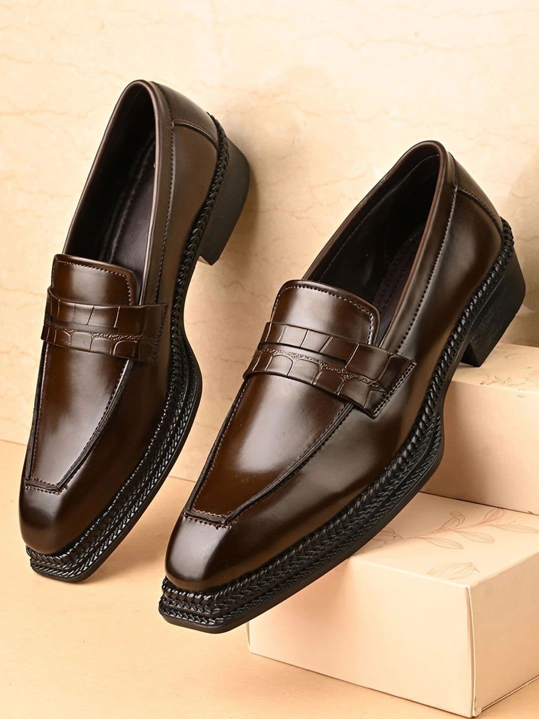 House of Pataudi Men Leather Formal Loafers - view 1