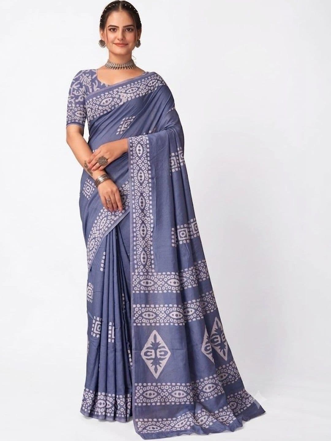 BARATHEON Ethnic Motifs Pure Cotton Saree - view 1