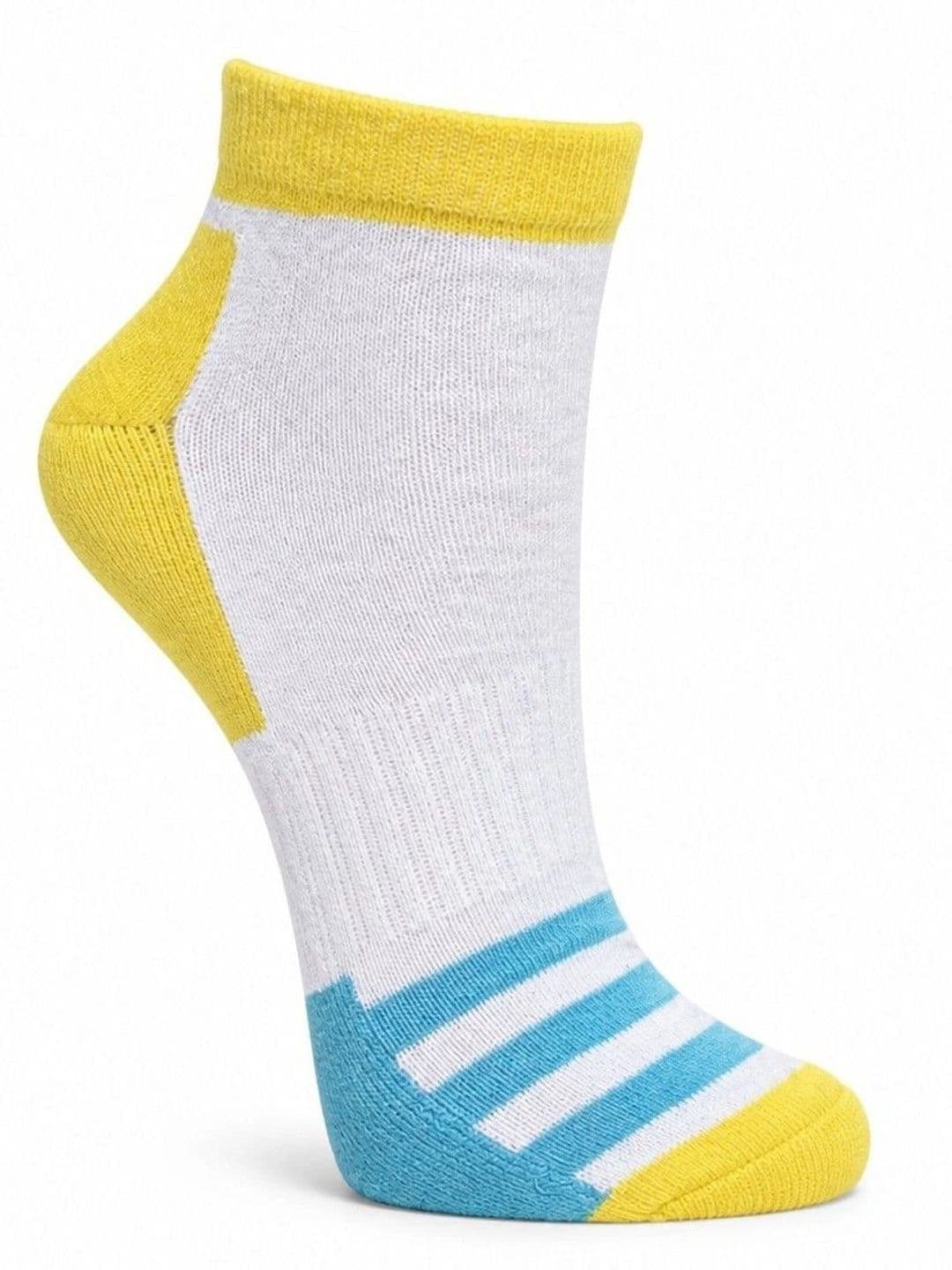 HRX by Hrithik Roshan Unisex Pack of 5 Cotton Blend Assorted Striped Ankle Length Socks thumbnail 2