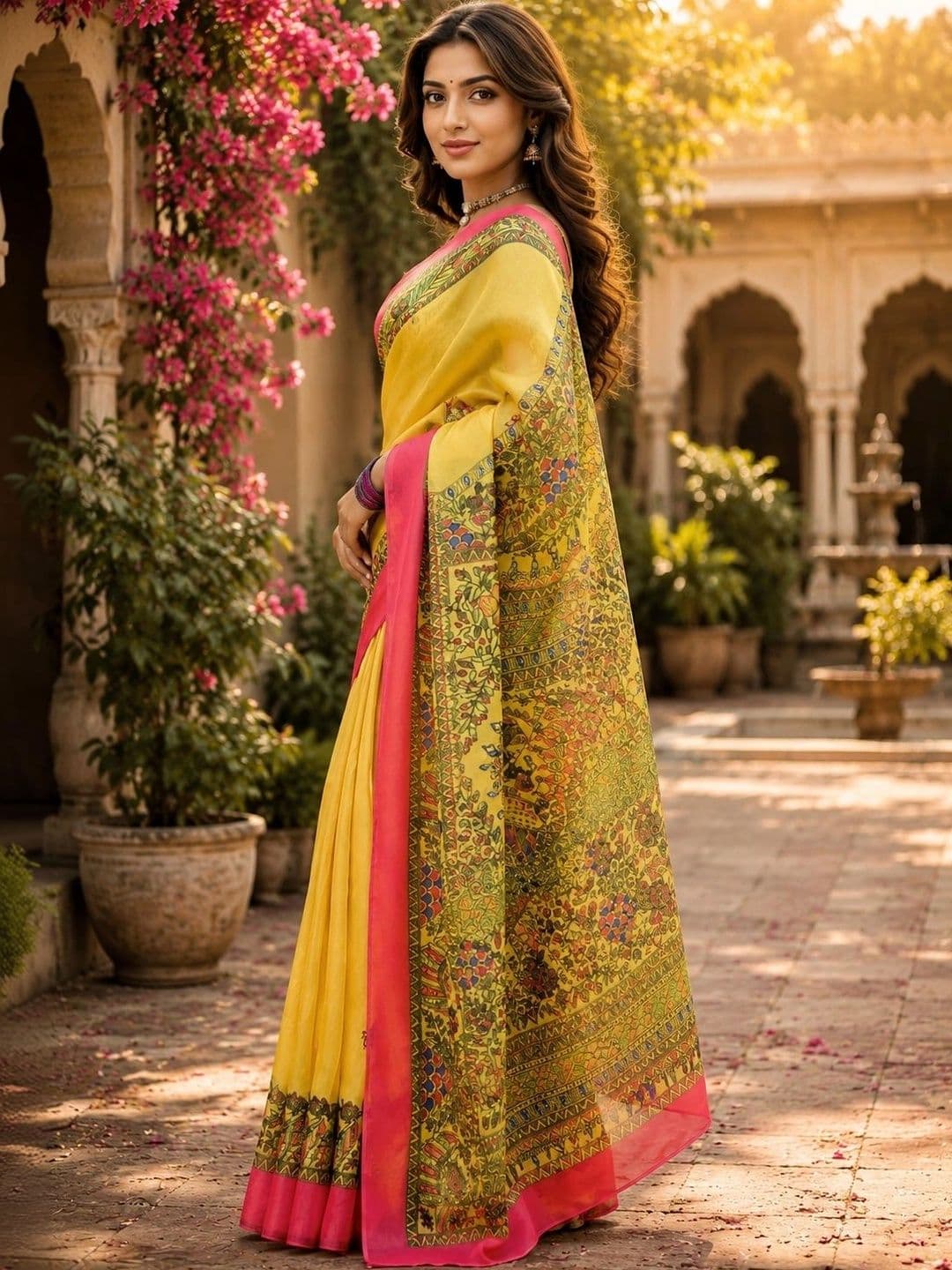 BORAD FASHION Designer Chanderi Saree thumbnail 3