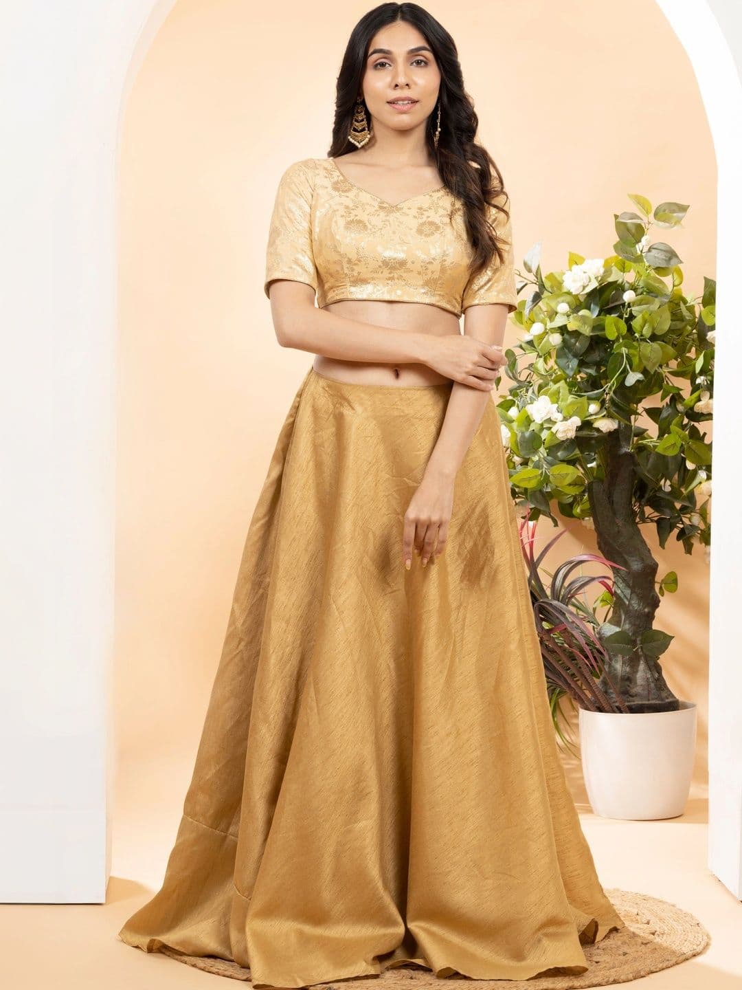 FIGURES DESIGNER Brocade Embroidered Brocade Saree Blouse thumbnail 2