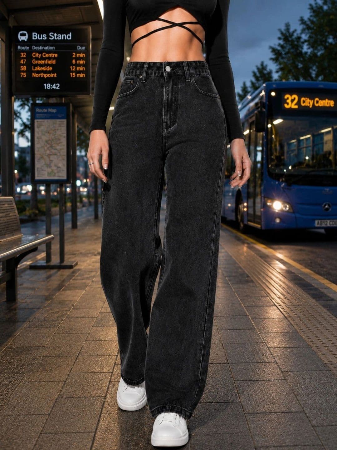DENIMLOOK Women Flared High-Rise Jeans thumbnail 2