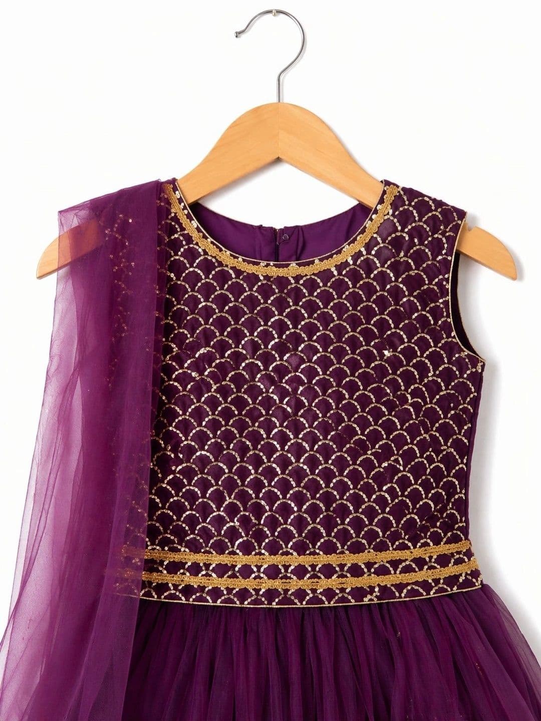 BAESD Girls Embroidered Ready to Wear Lehenga & Blouse Taping thumbnail 3