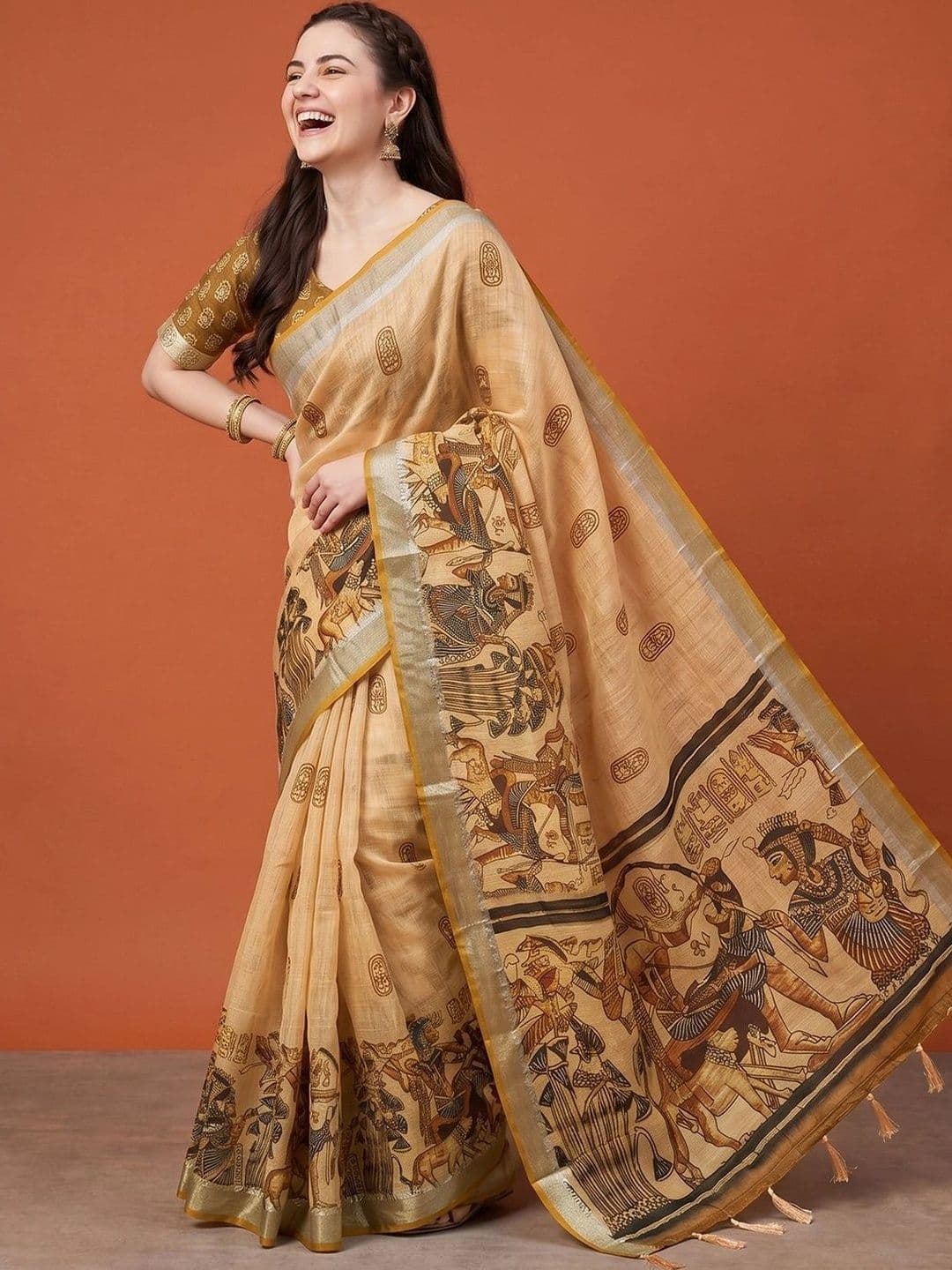 Suha Silk Blend Saree thumbnail 5