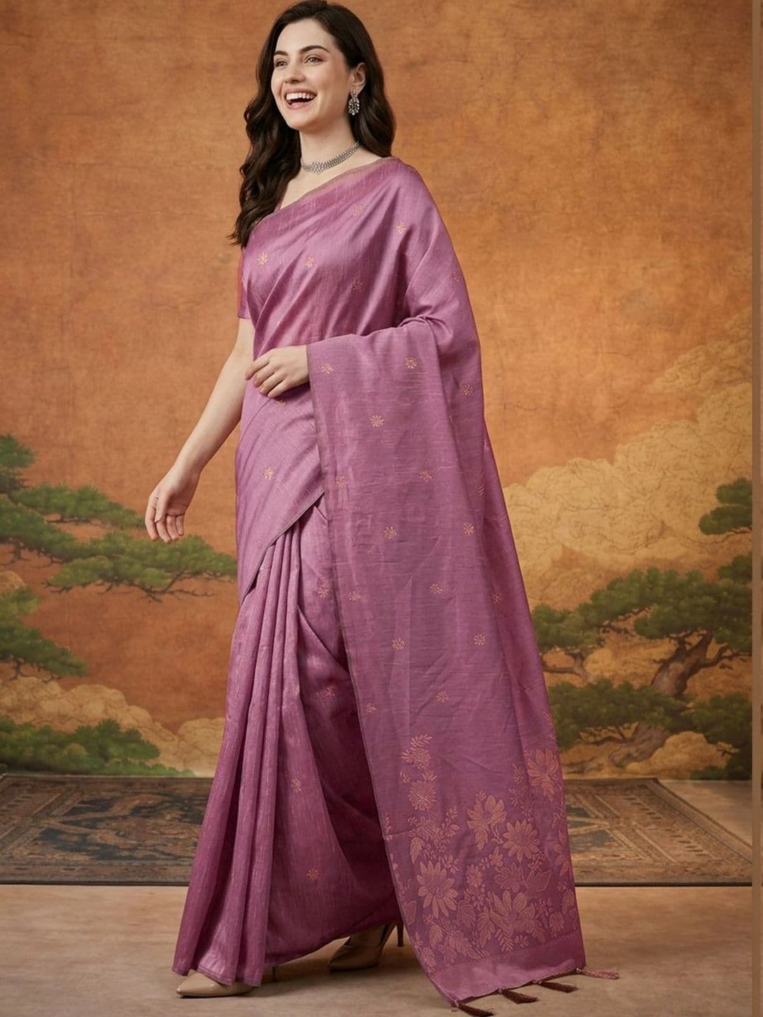 Suha Embroidered Silk Cotton Saree - view 1