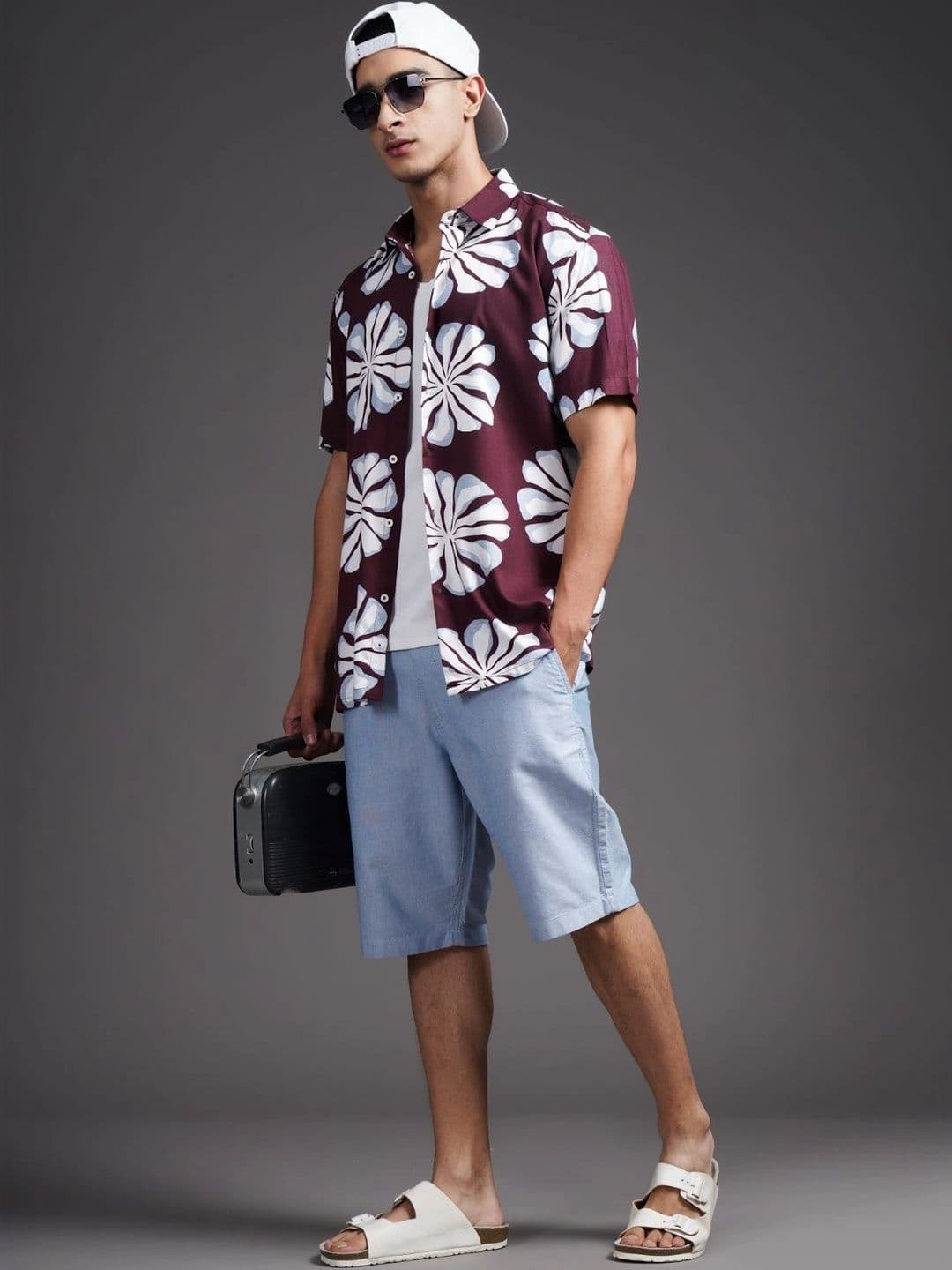 PAUL STREET Men Relaxed Floral Printed Casual Shirt thumbnail 4
