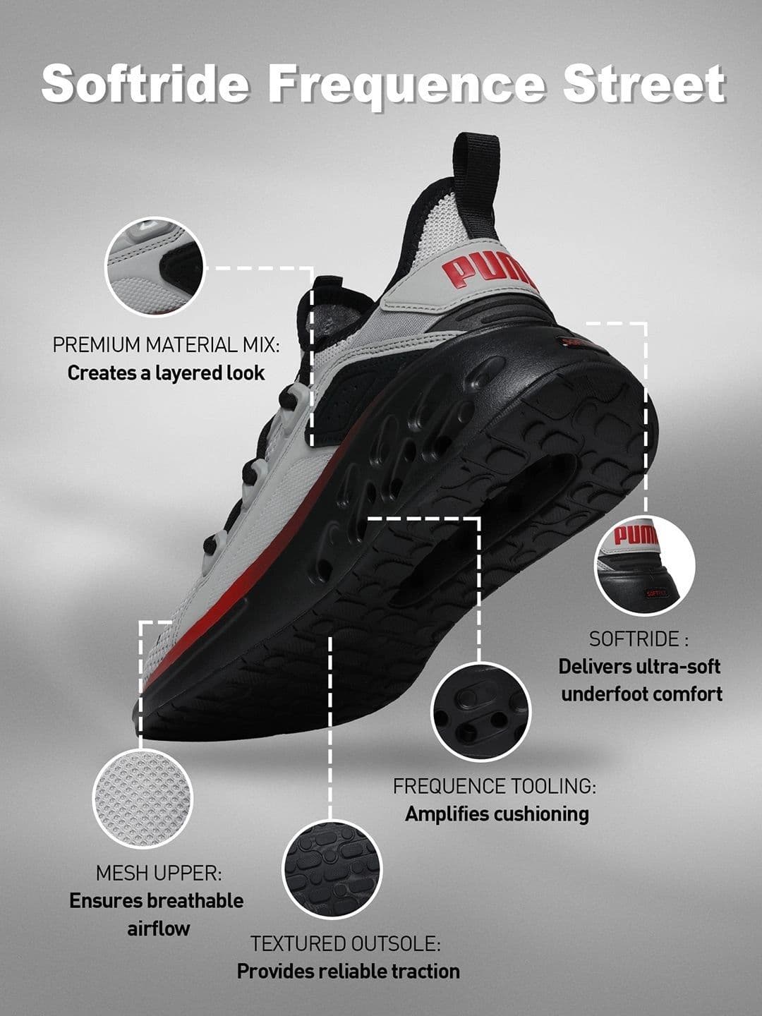 Puma Softride Frequence Street All-Day Comfort Sneakers thumbnail 7