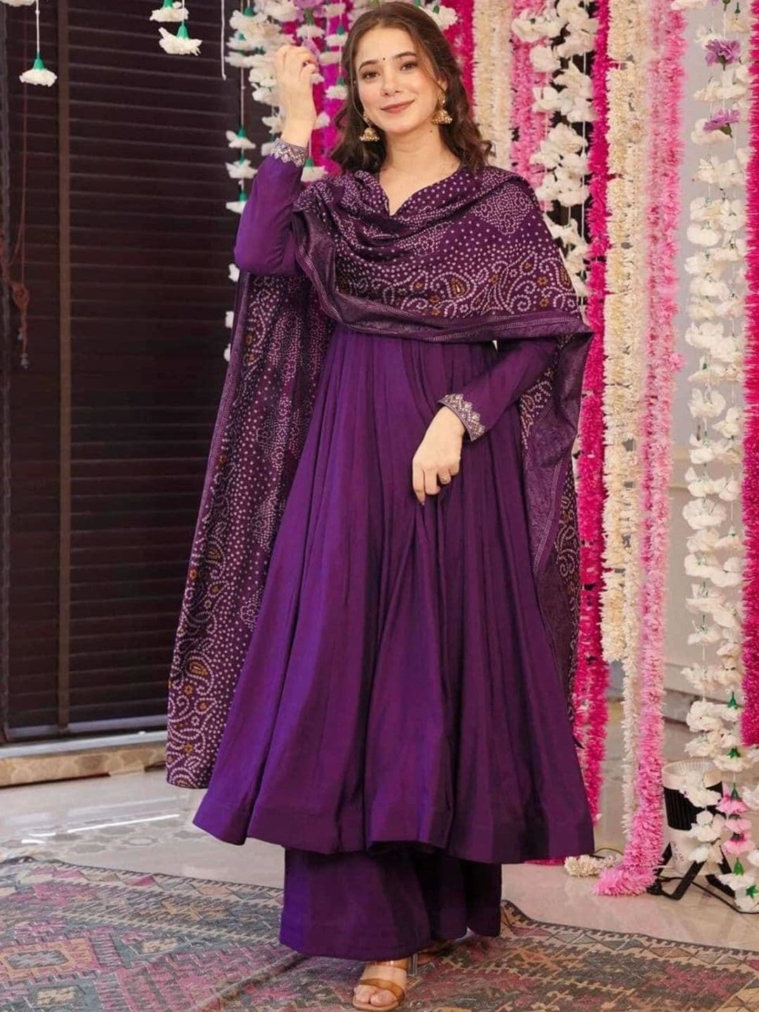 Anouk Women Ethnic Motifs Regular Thread Work Kurta with Palazzos & With Dupatta - view 1